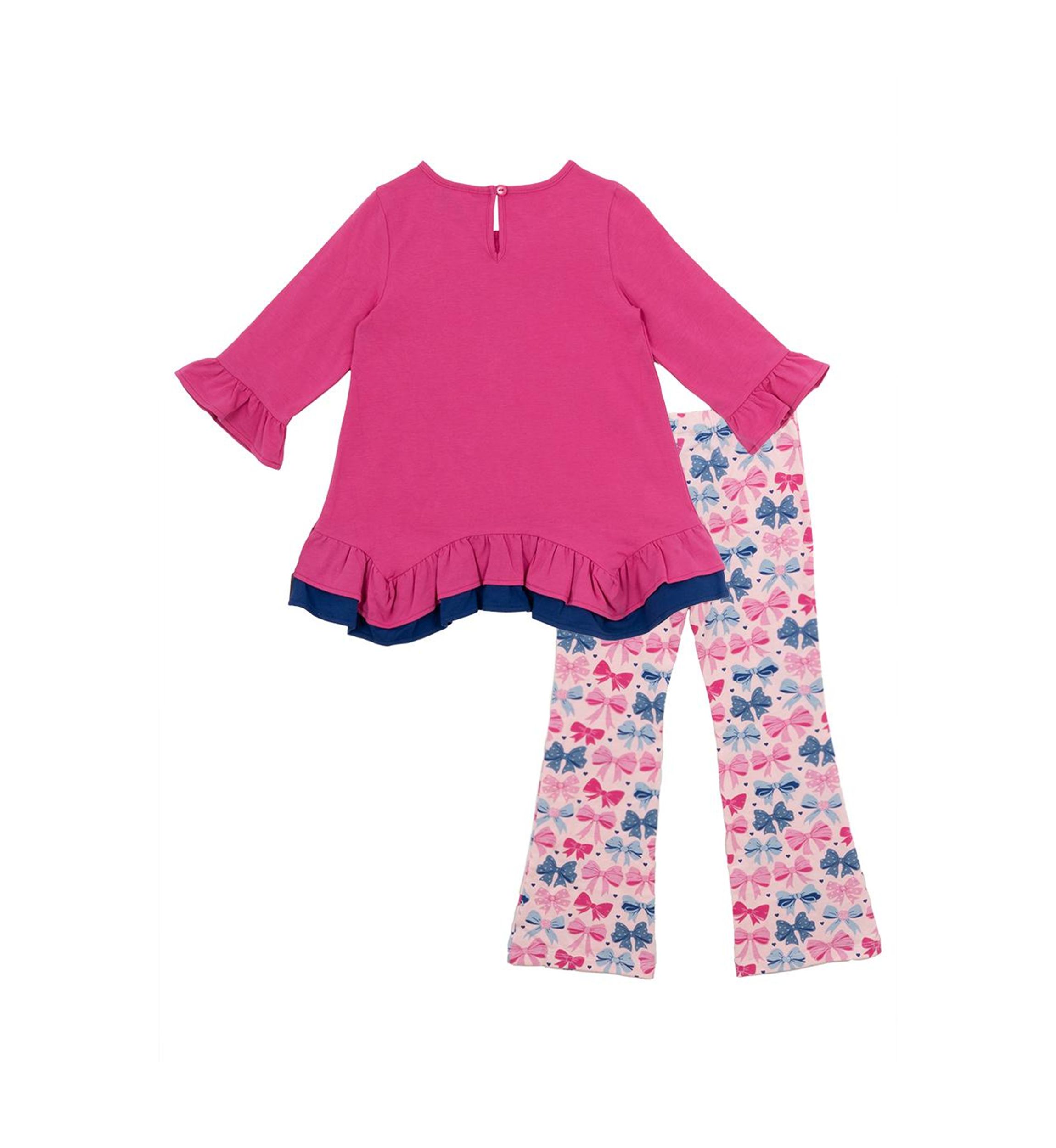 Toddler Girls 2 Piece Bow Appliqué Set