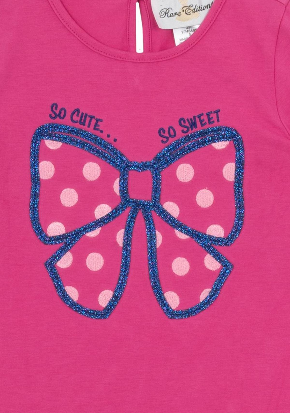 Toddler Girls 2 Piece Bow Appliqué Set