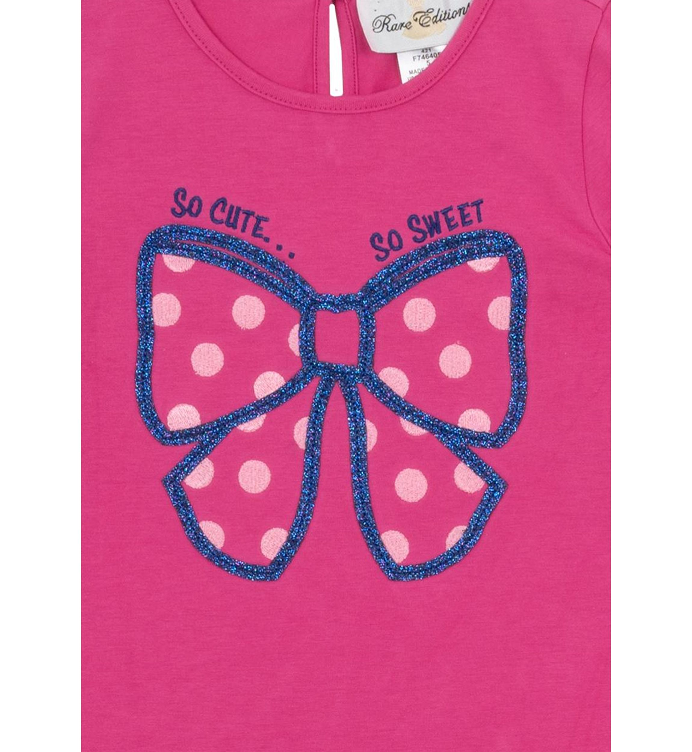Toddler Girls 2 Piece Bow Appliqué Set