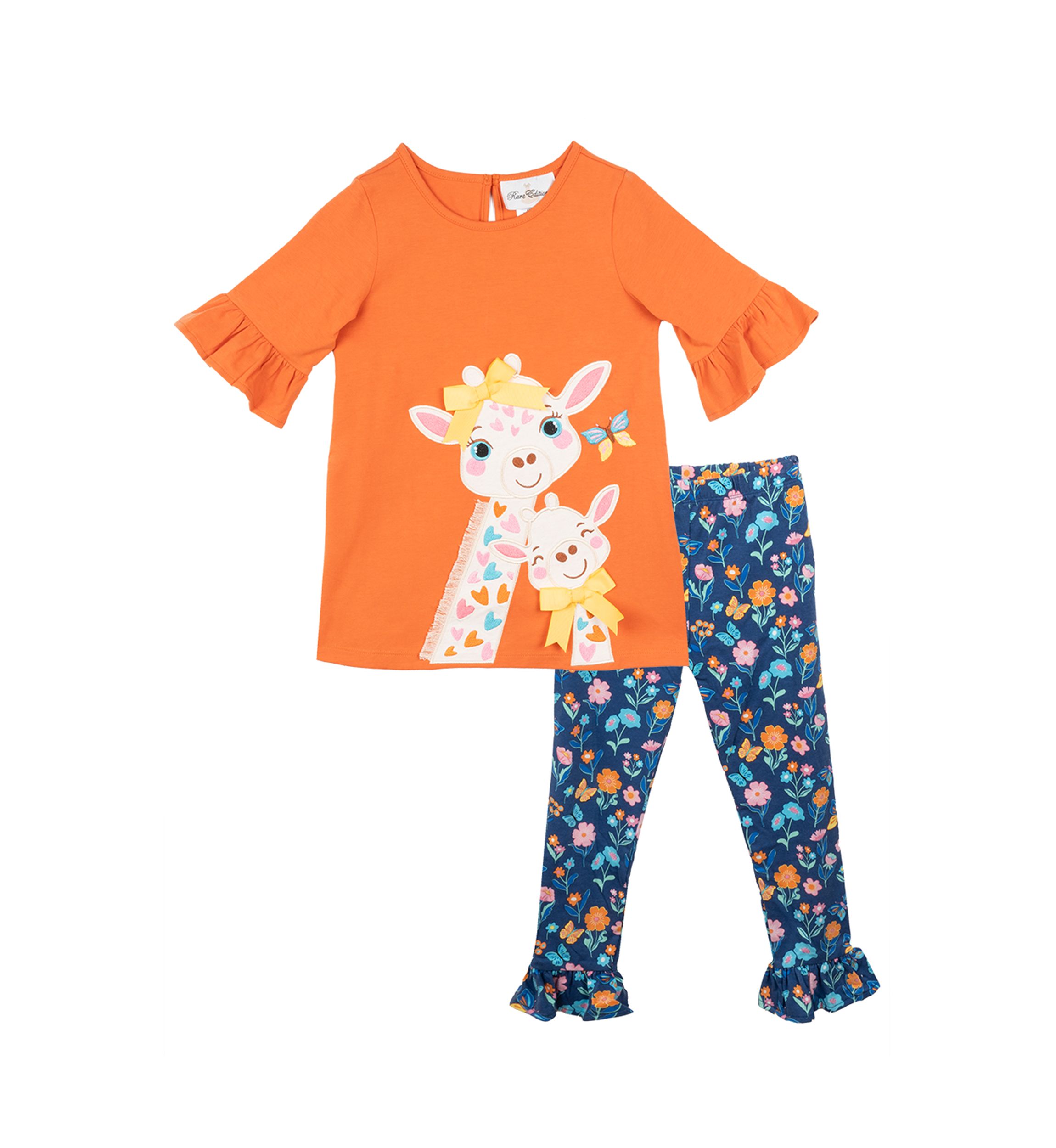 Toddler Girls 2 Piece Giraffe Appliqué Set