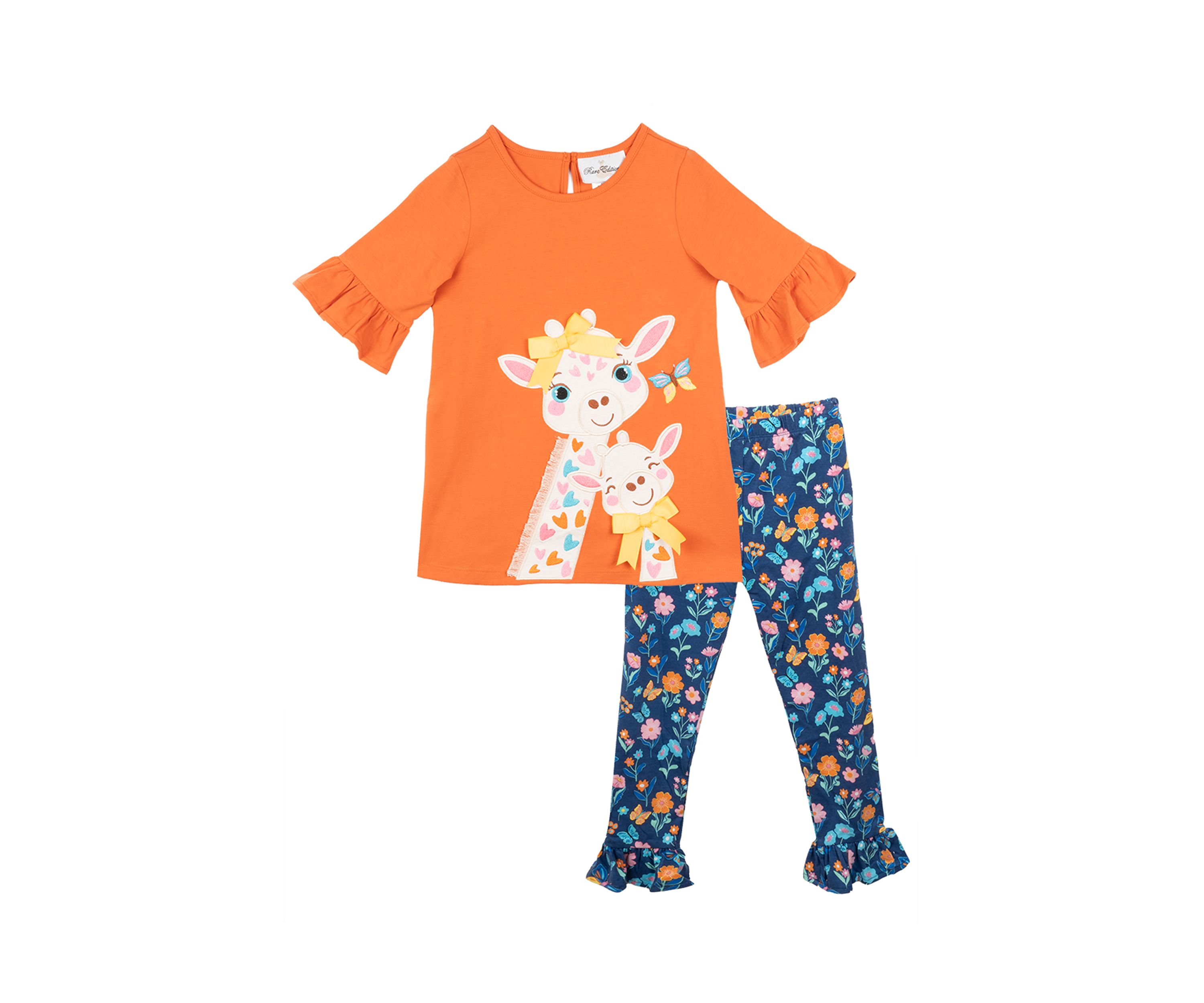 Toddler Girls 2 Piece Giraffe Appliqué Set