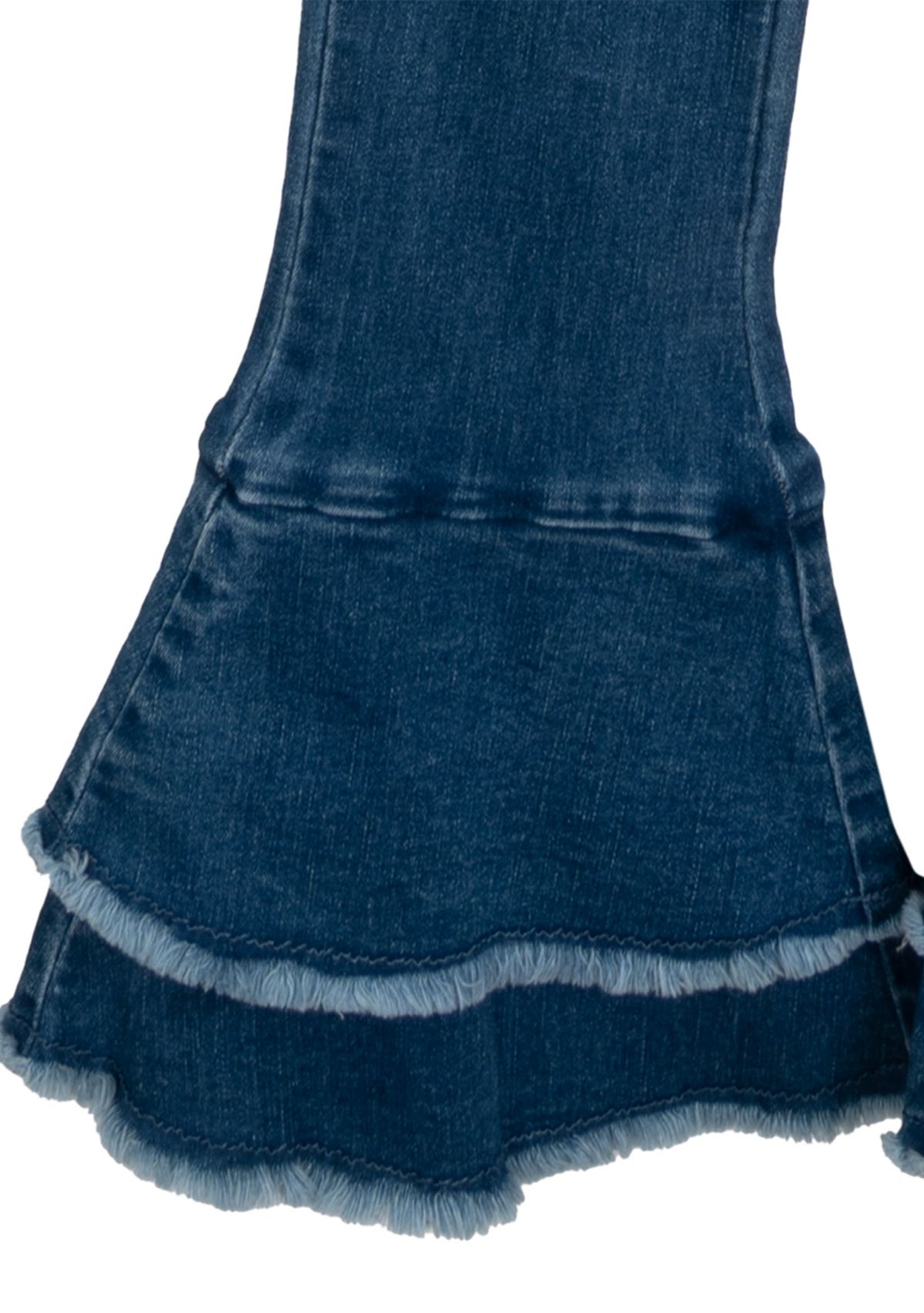 Toddler Girls Crochet Knit Top and Flared Pants Set