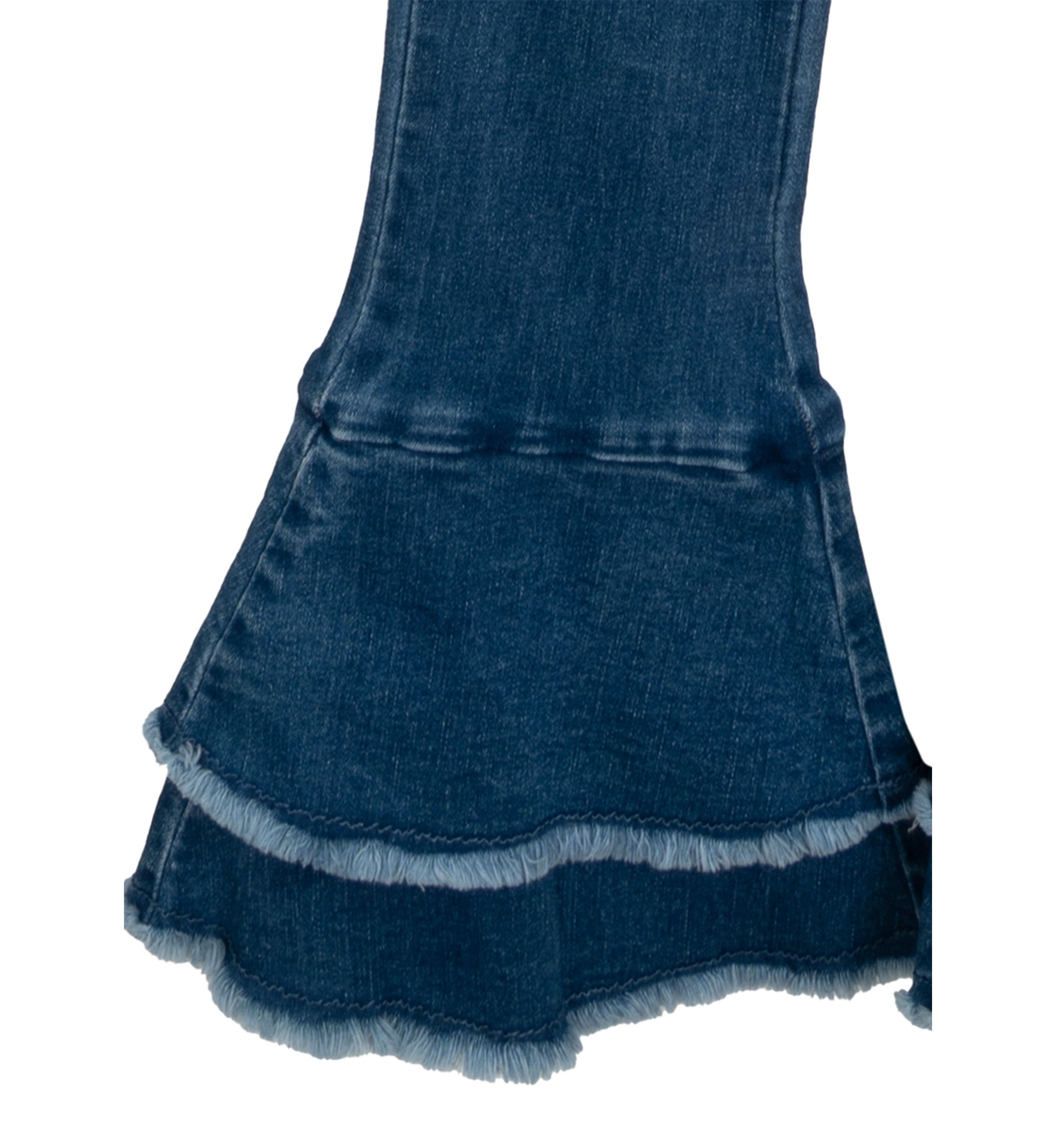 Toddler Girls Crochet Knit Top and Flared Pants Set
