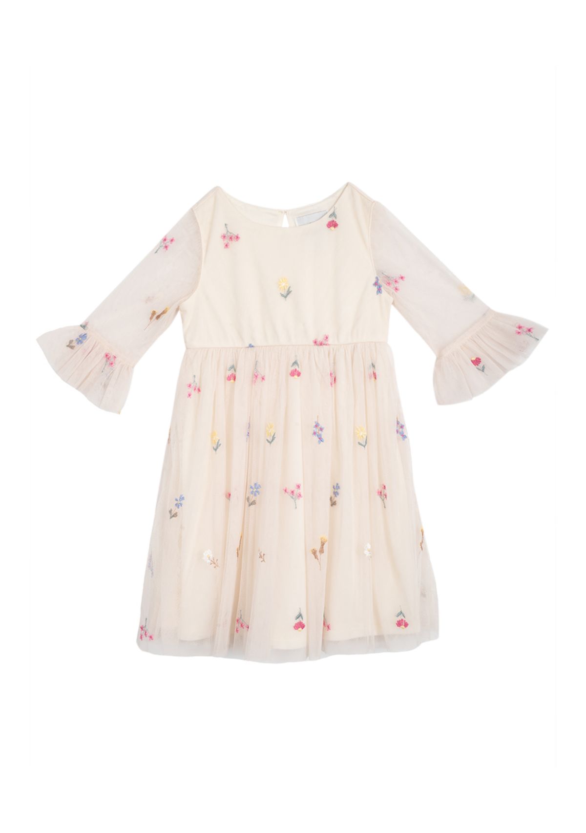 Toddler Girls Floral Printed Dress and Denim Vest Set