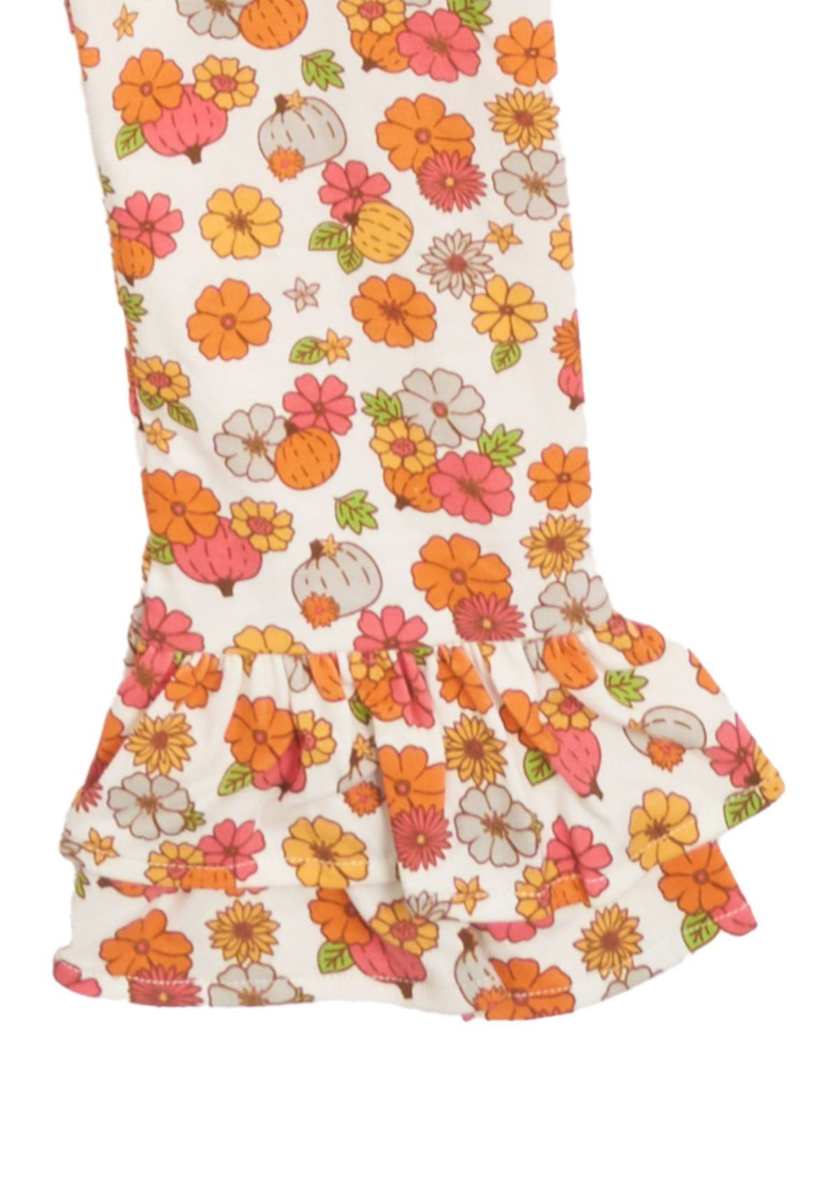 Toddler Girls Polka Dot Pumpkin Appliqué Top and Leggings Set
