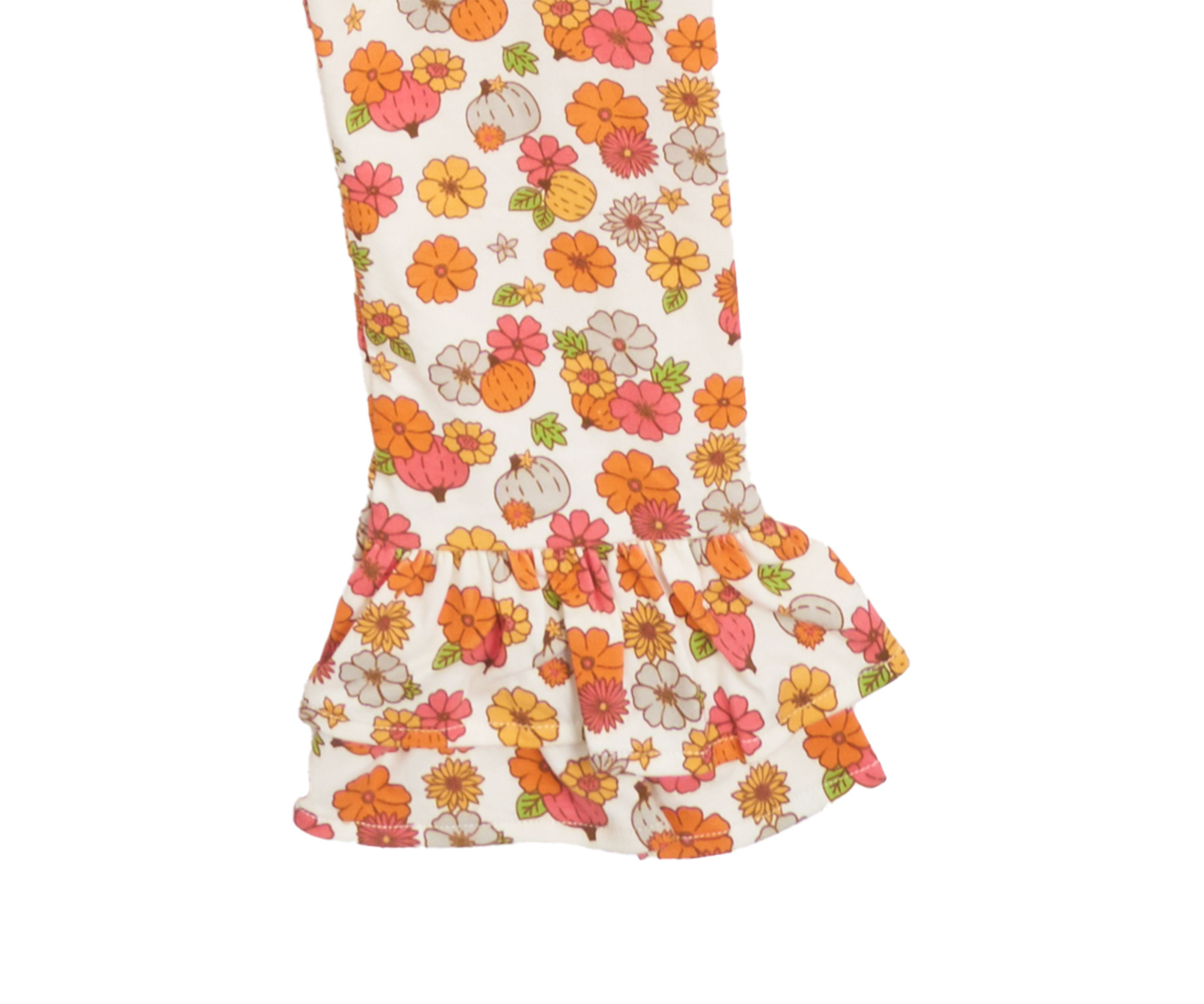 Toddler Girls Polka Dot Pumpkin Appliqué Top and Leggings Set