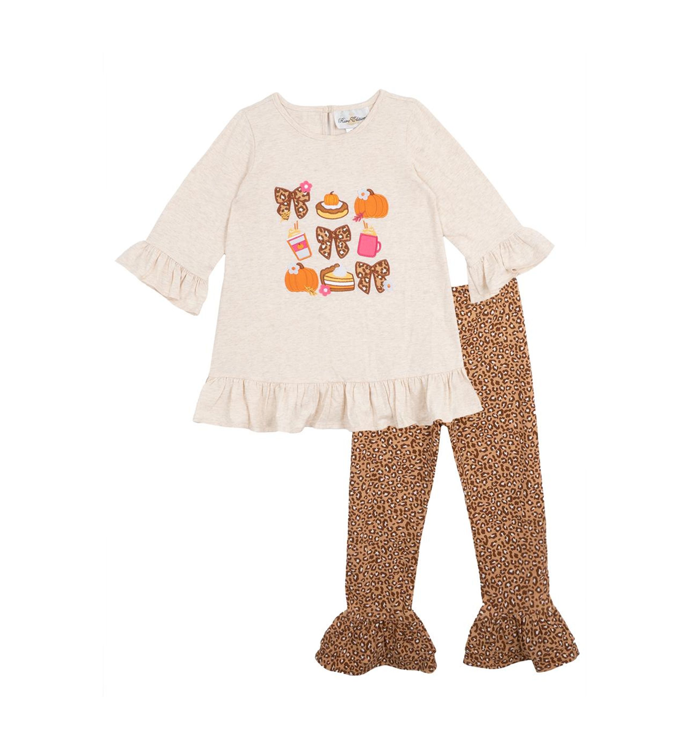 Toddler Girls Harvest Appliqué Top and Leggings Set