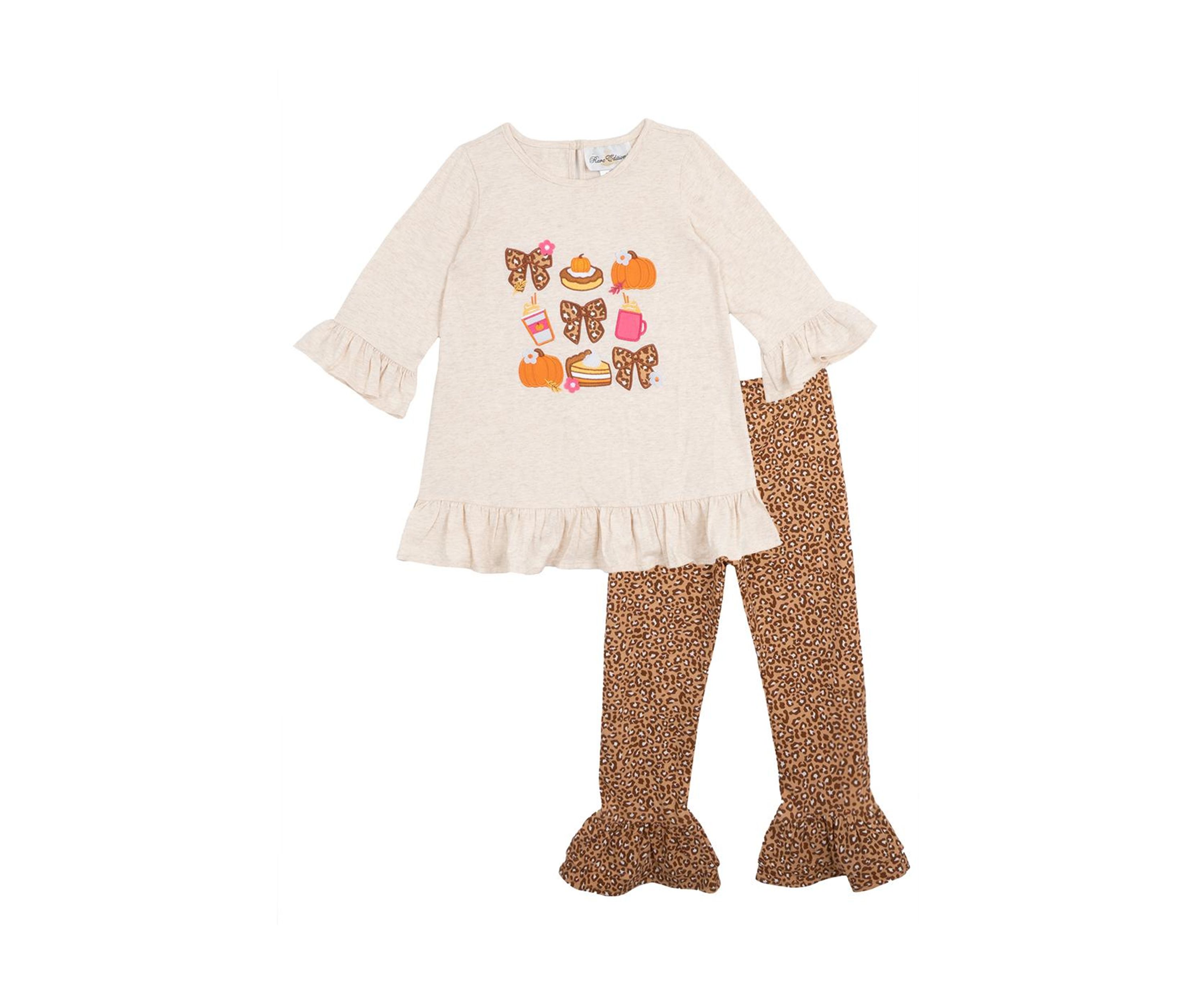 Toddler Girls Harvest Appliqué Top and Leggings Set