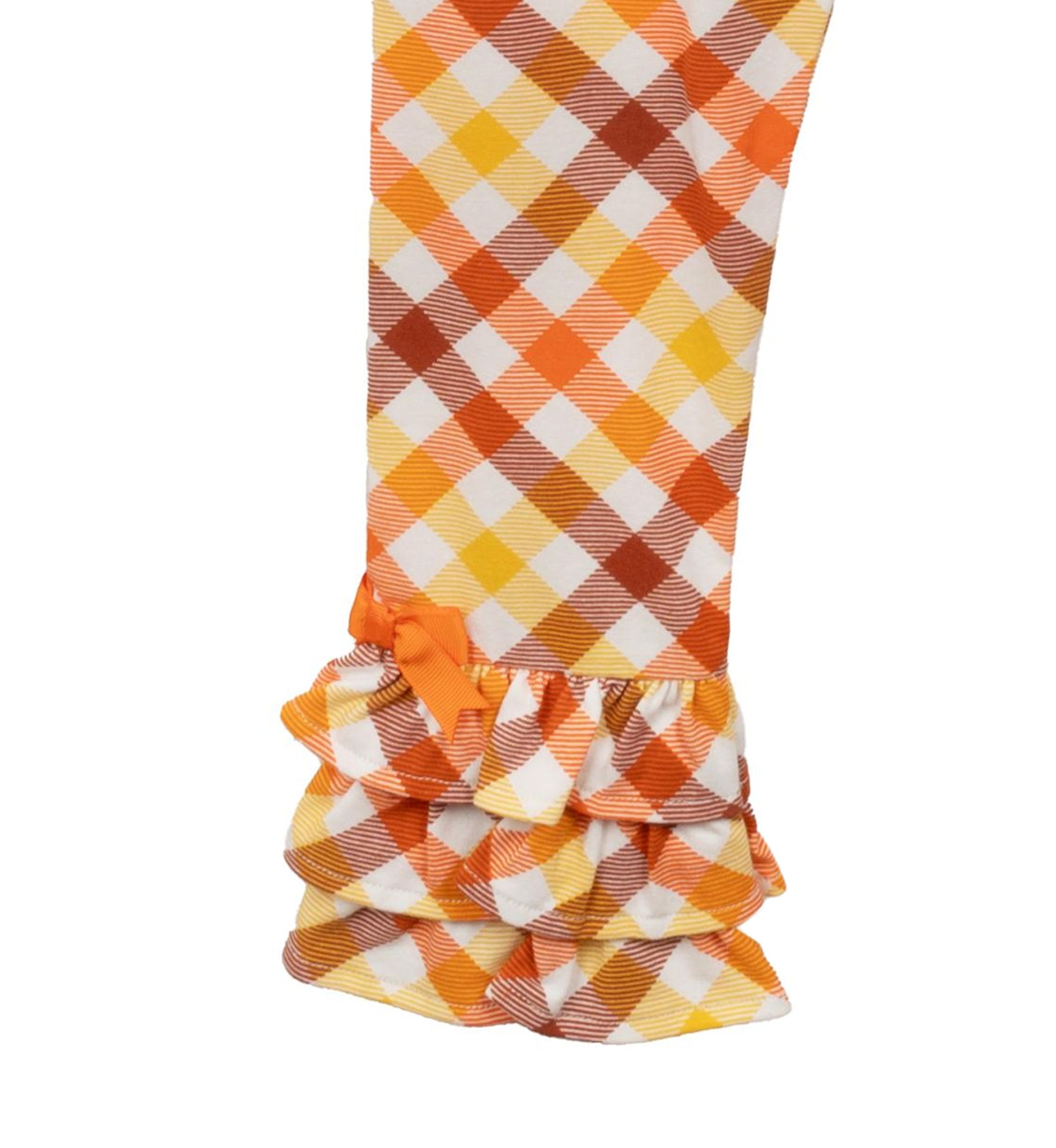 Toddler Girls Pumpkin Appliqué Top and Ruffle Leggings Set
