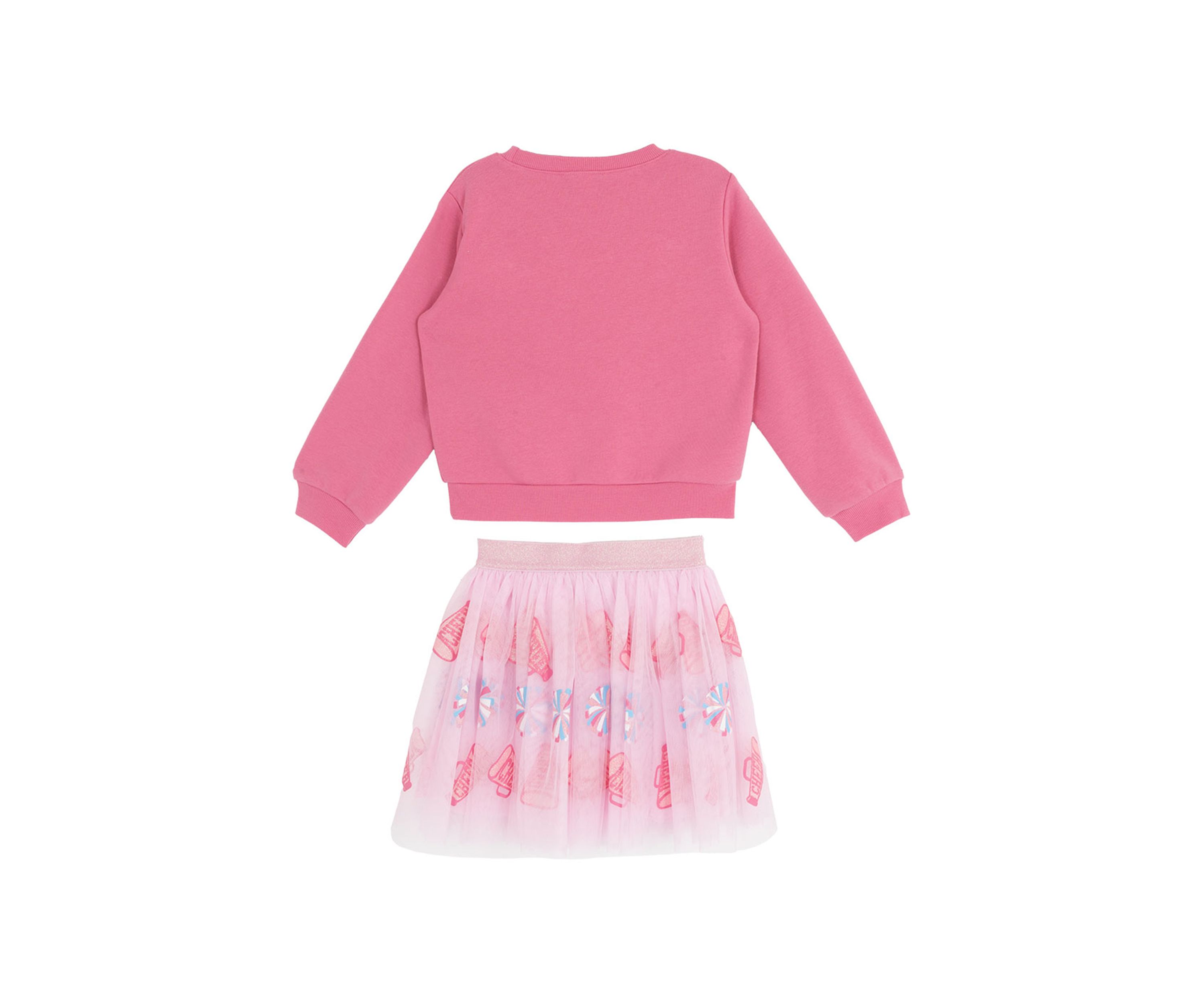 Toddler Girls Touchdown Graphic Sweatshirt and Skirt Set