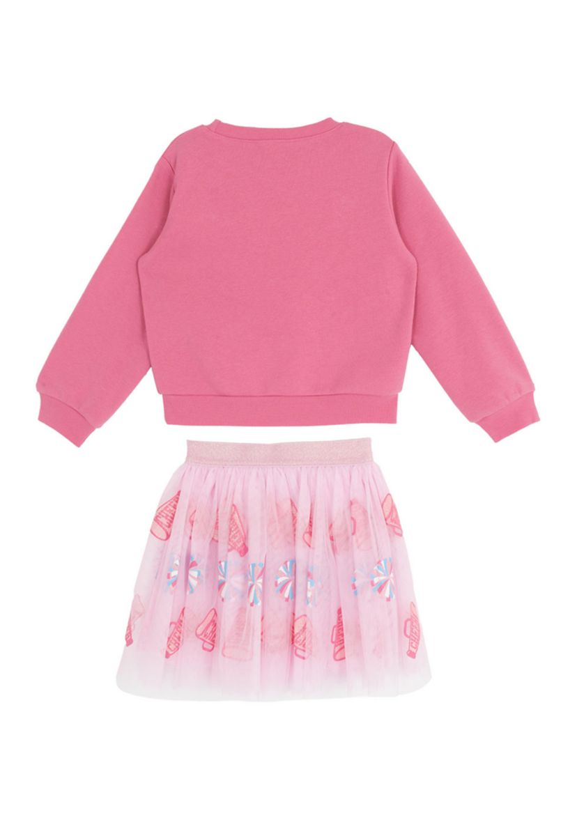 Toddler Girls Touchdown Graphic Sweatshirt and Skirt Set