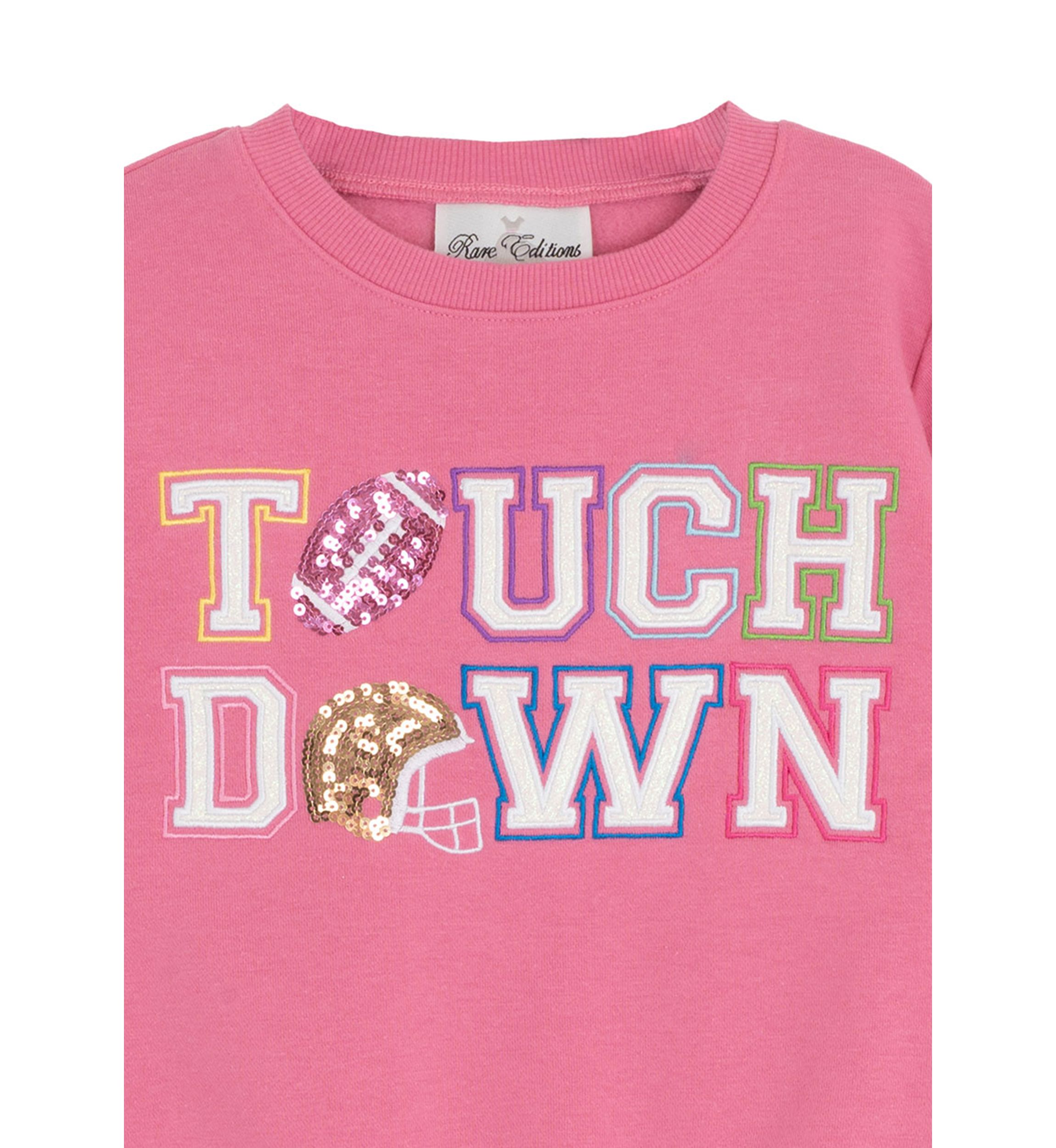 Toddler Girls Touchdown Graphic Sweatshirt and Skirt Set