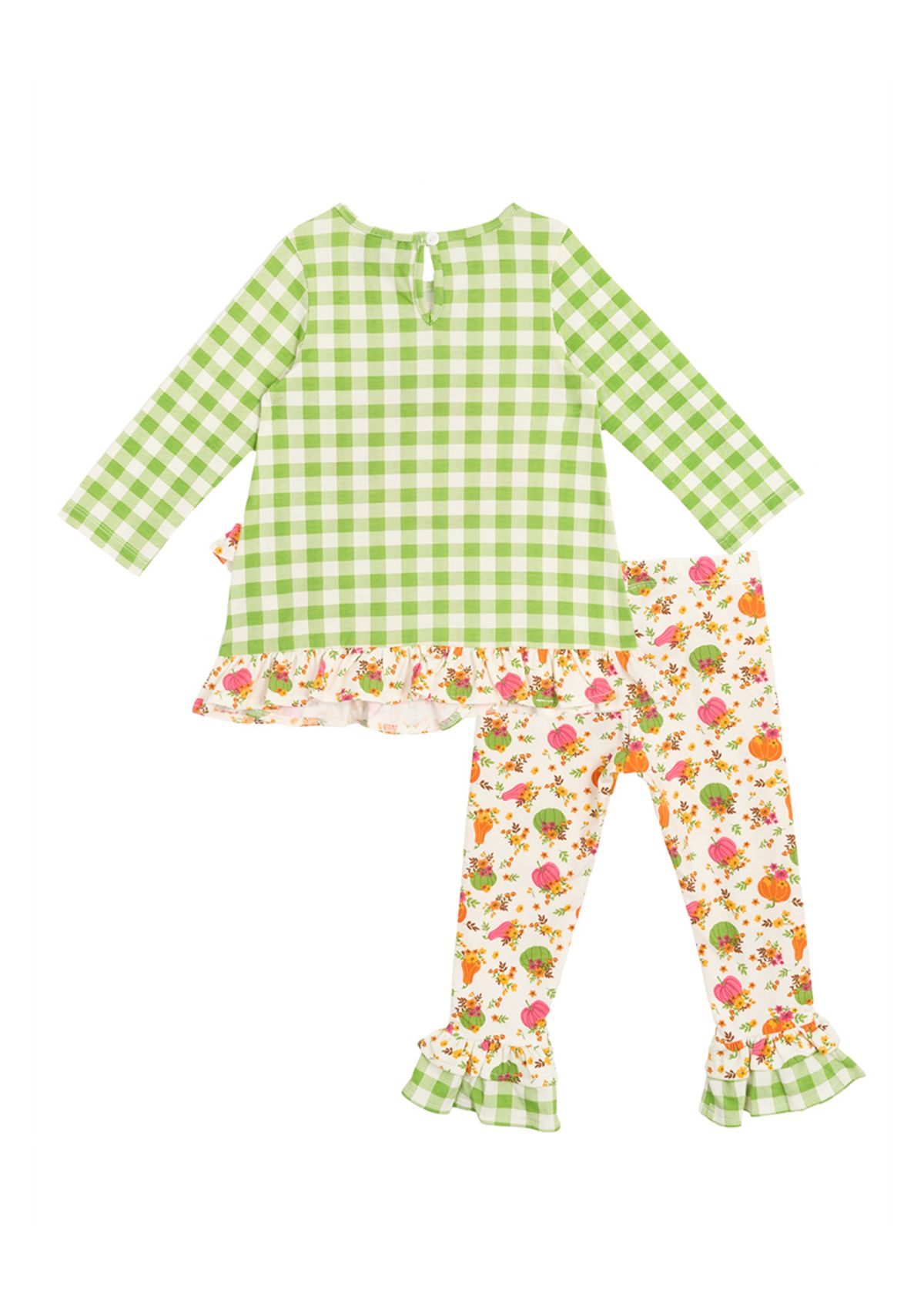 Toddler Girls Gingham Appliqué Top and Leggings Set