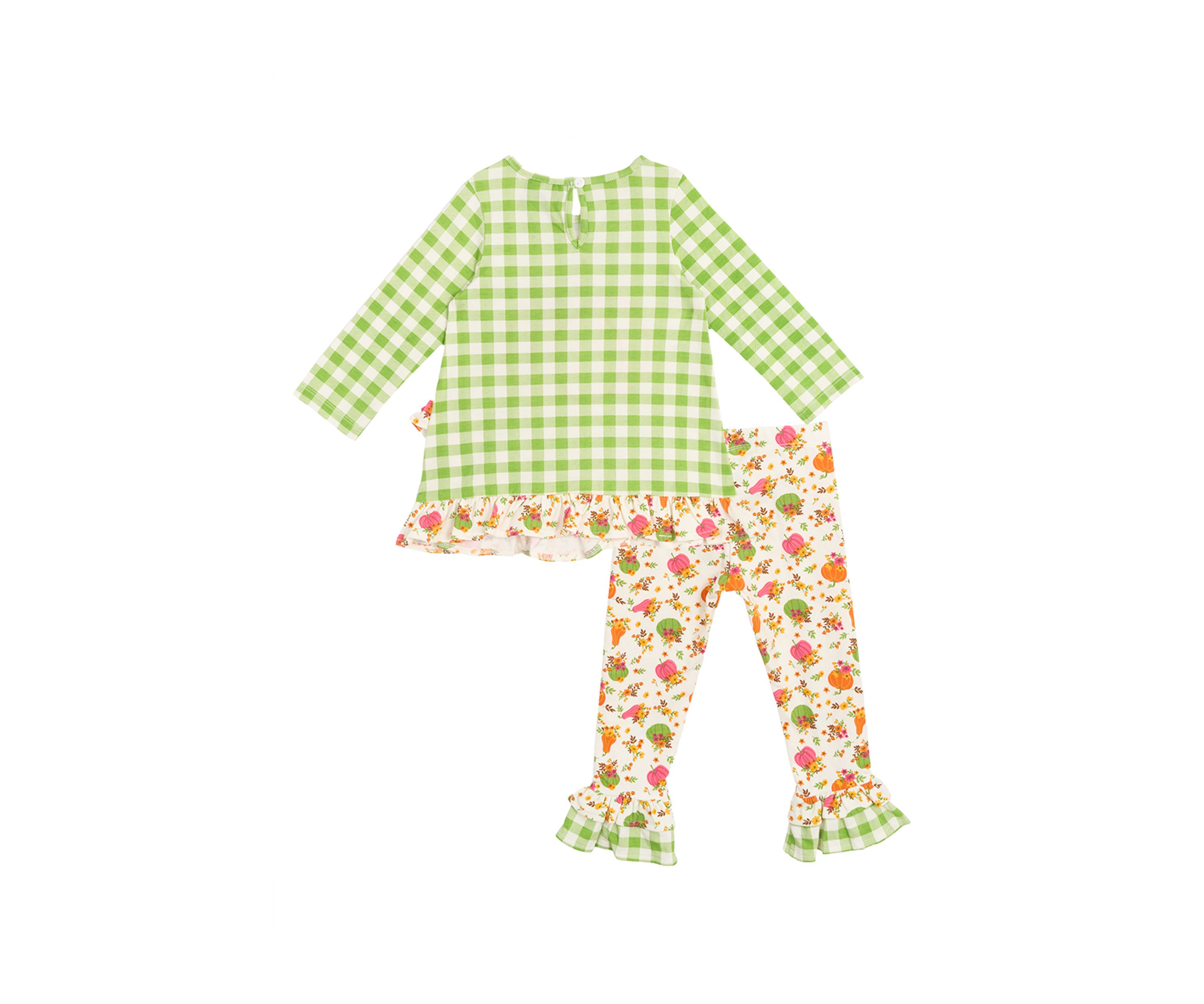 Toddler Girls Gingham Appliqué Top and Leggings Set