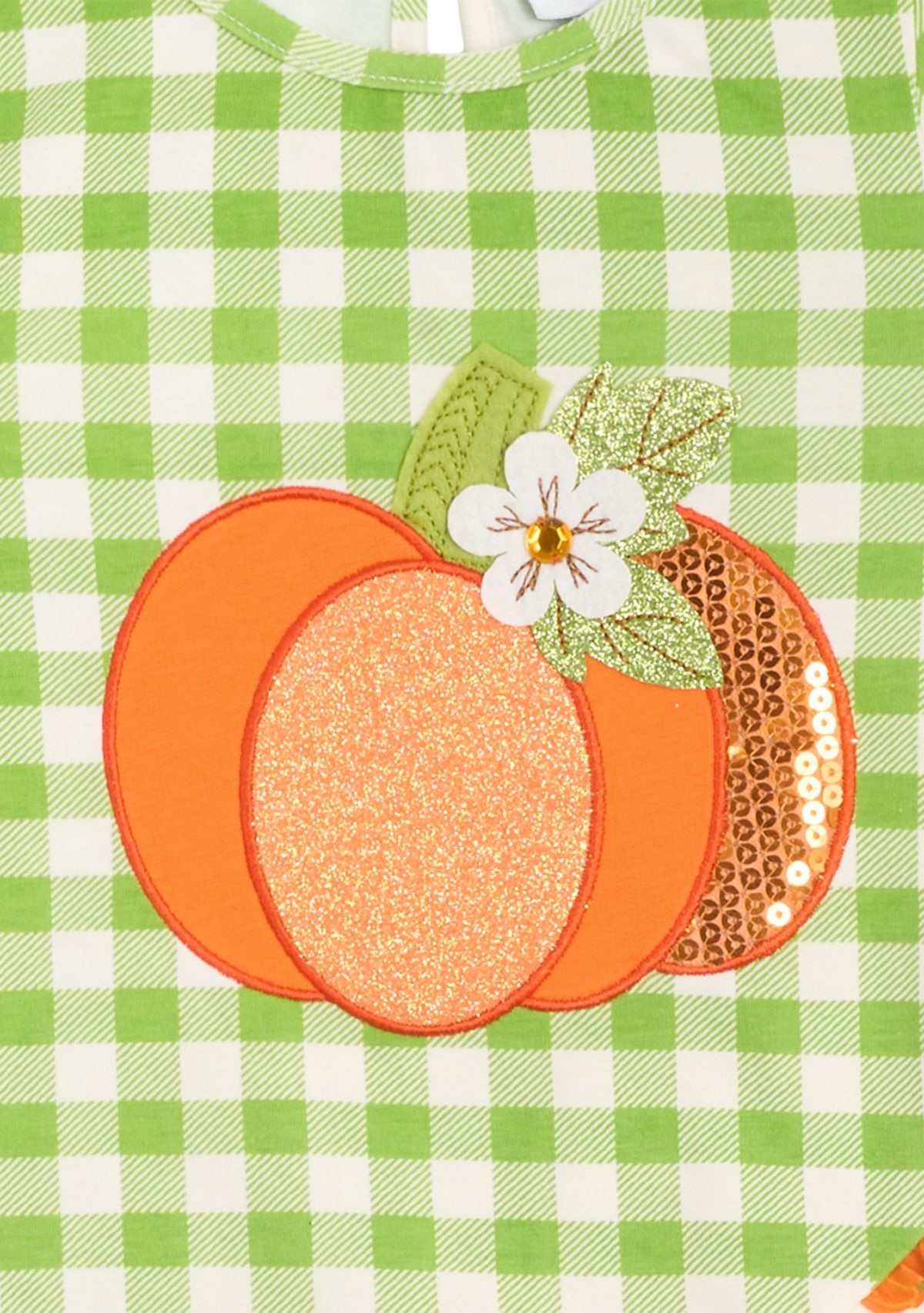 Toddler Girls Gingham Appliqué Top and Leggings Set