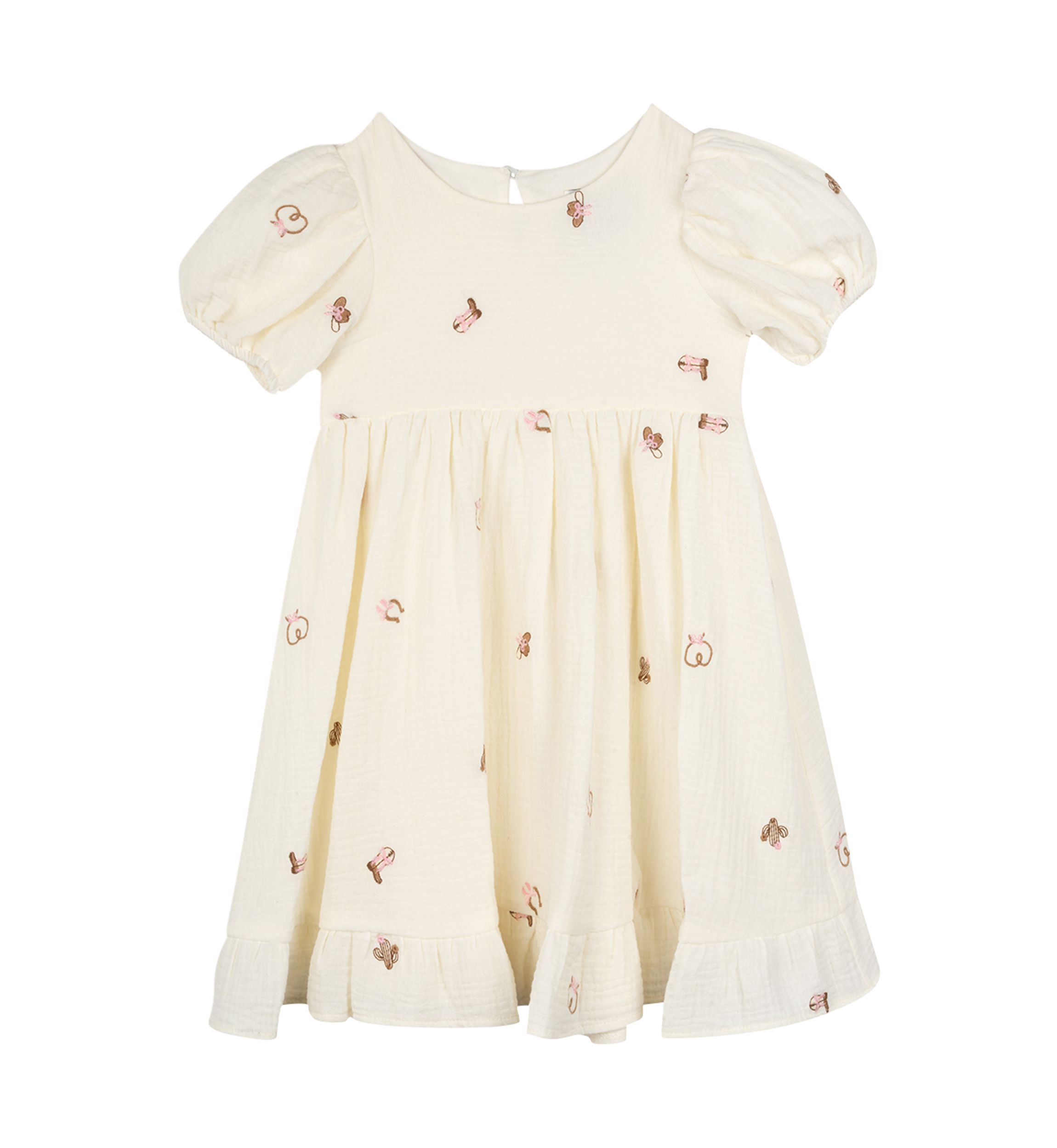 Toddler Girls Western Theme Gauze Dress