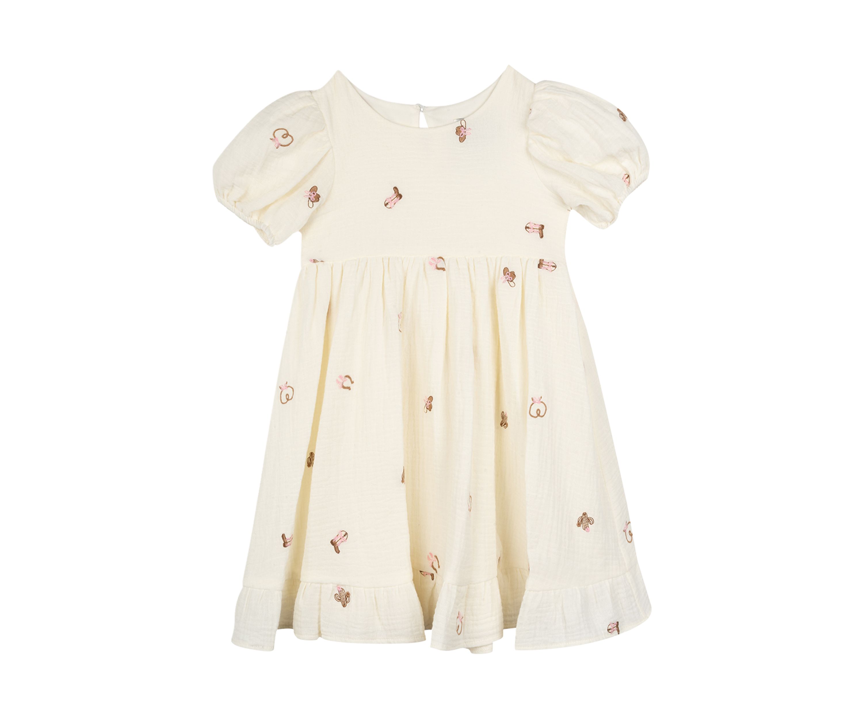 Toddler Girls Western Theme Gauze Dress