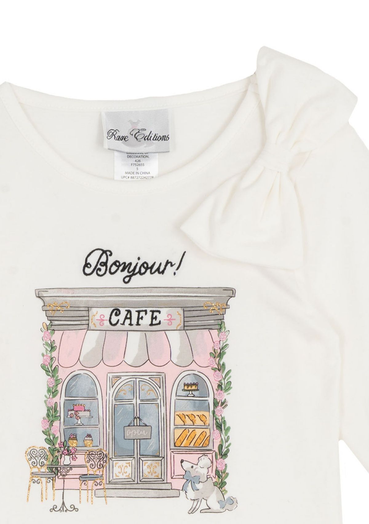 Toddler Girls Graphic Paris Top and Tutu Leggings Set