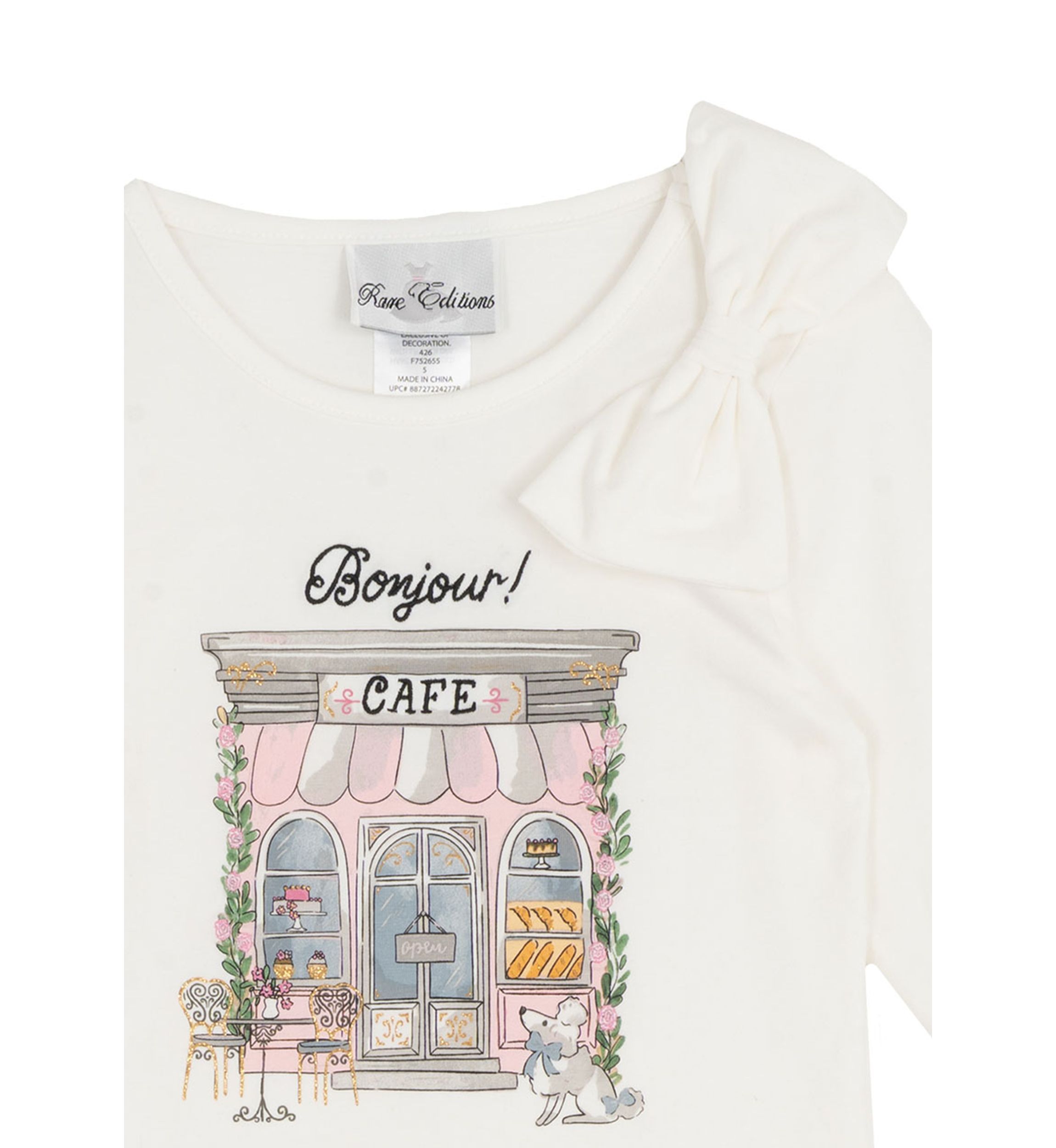 Toddler Girls Graphic Paris Top and Tutu Leggings Set