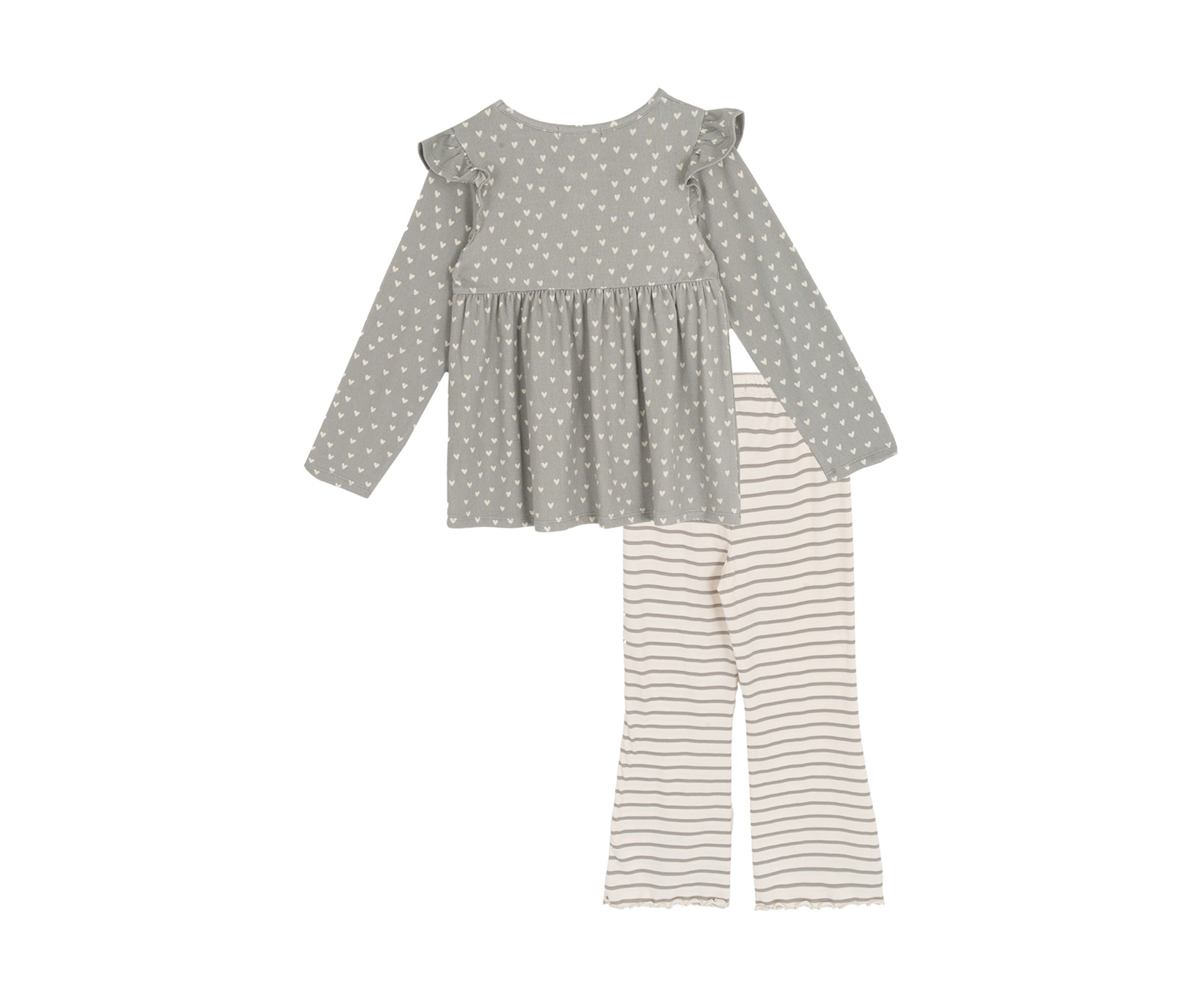 Toddler Girls Heart Stripe Set 