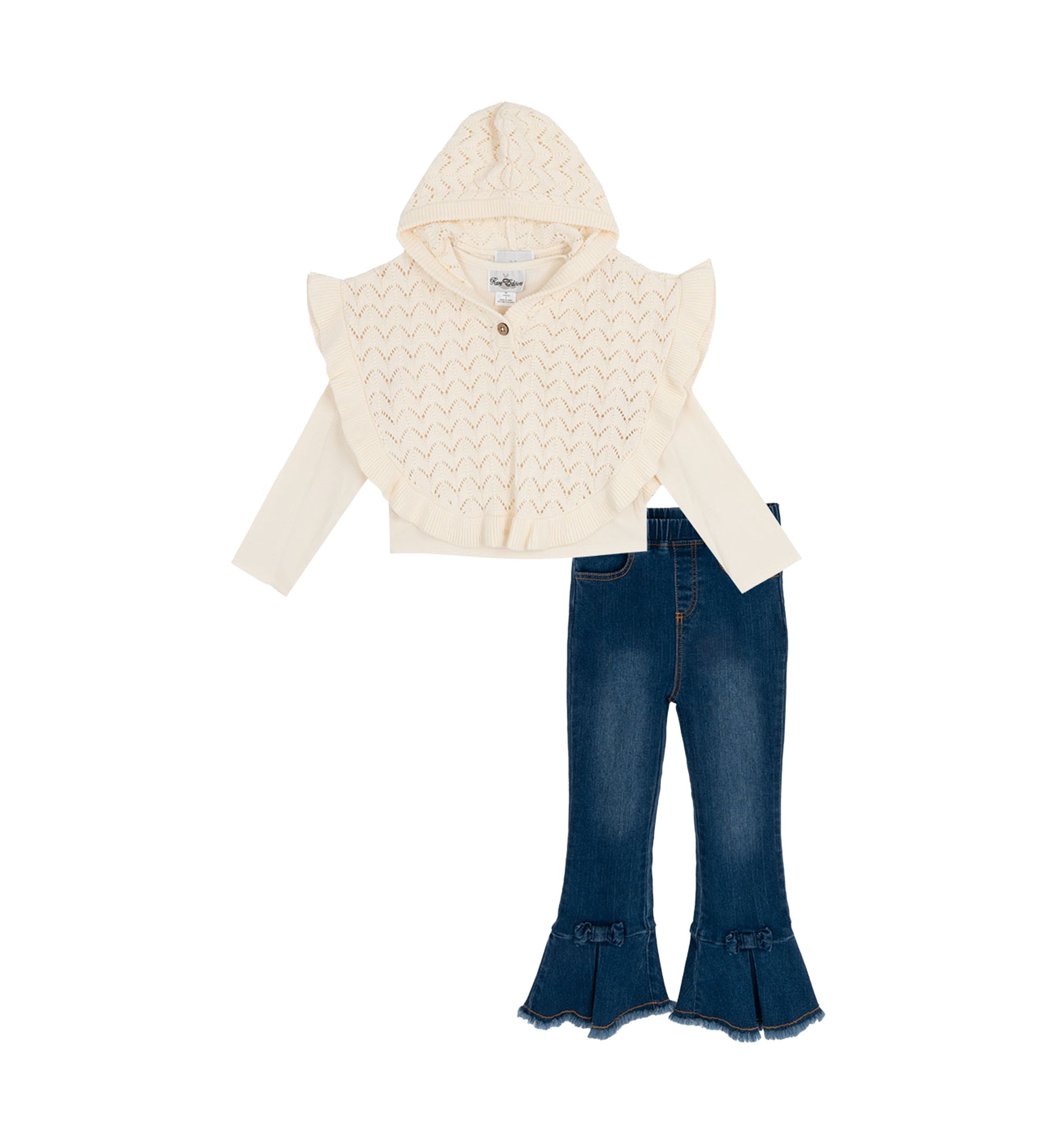 Toddler Girls 3-Piece Poncho Set 