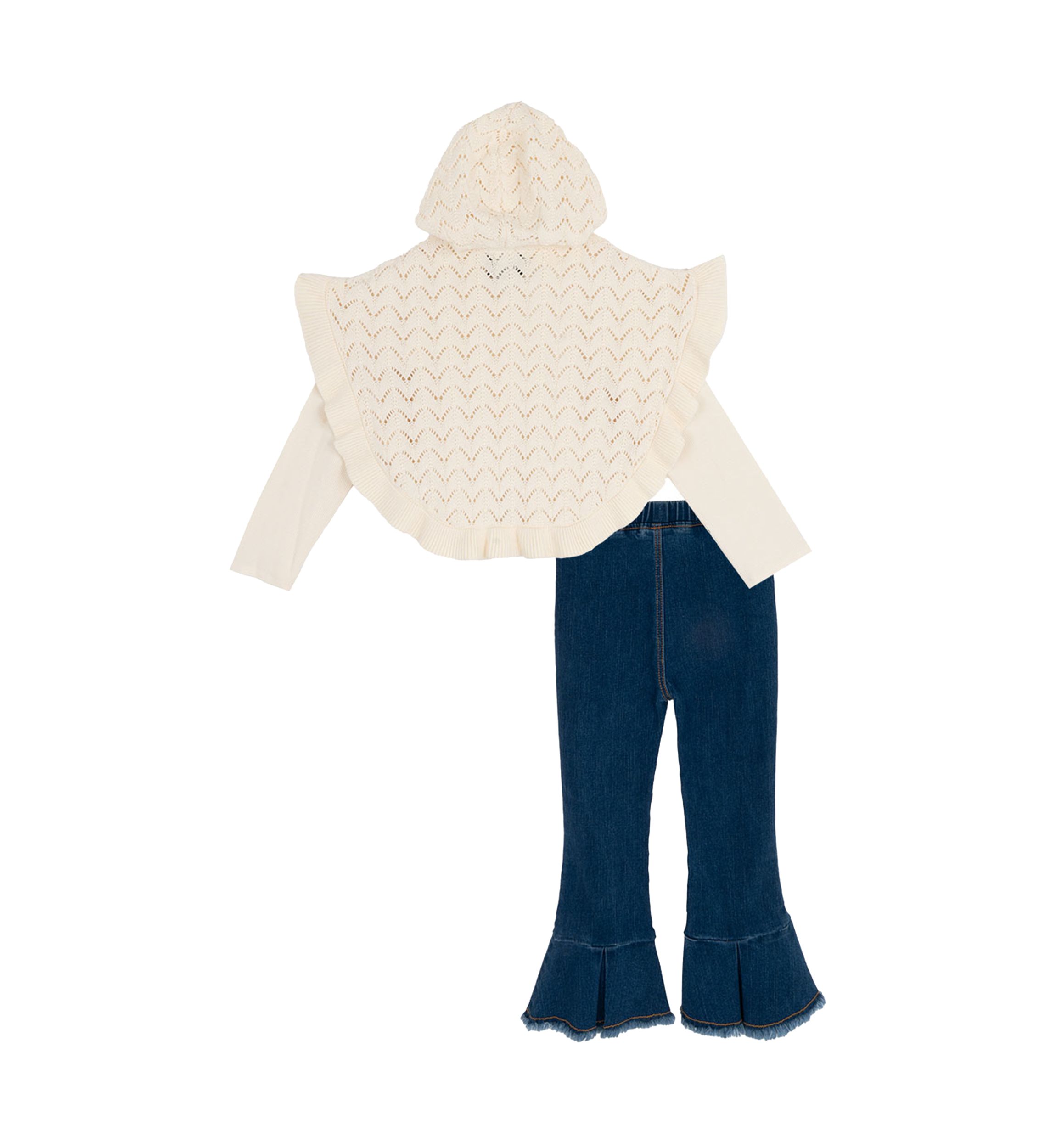 Toddler Girls 3-Piece Poncho Set 