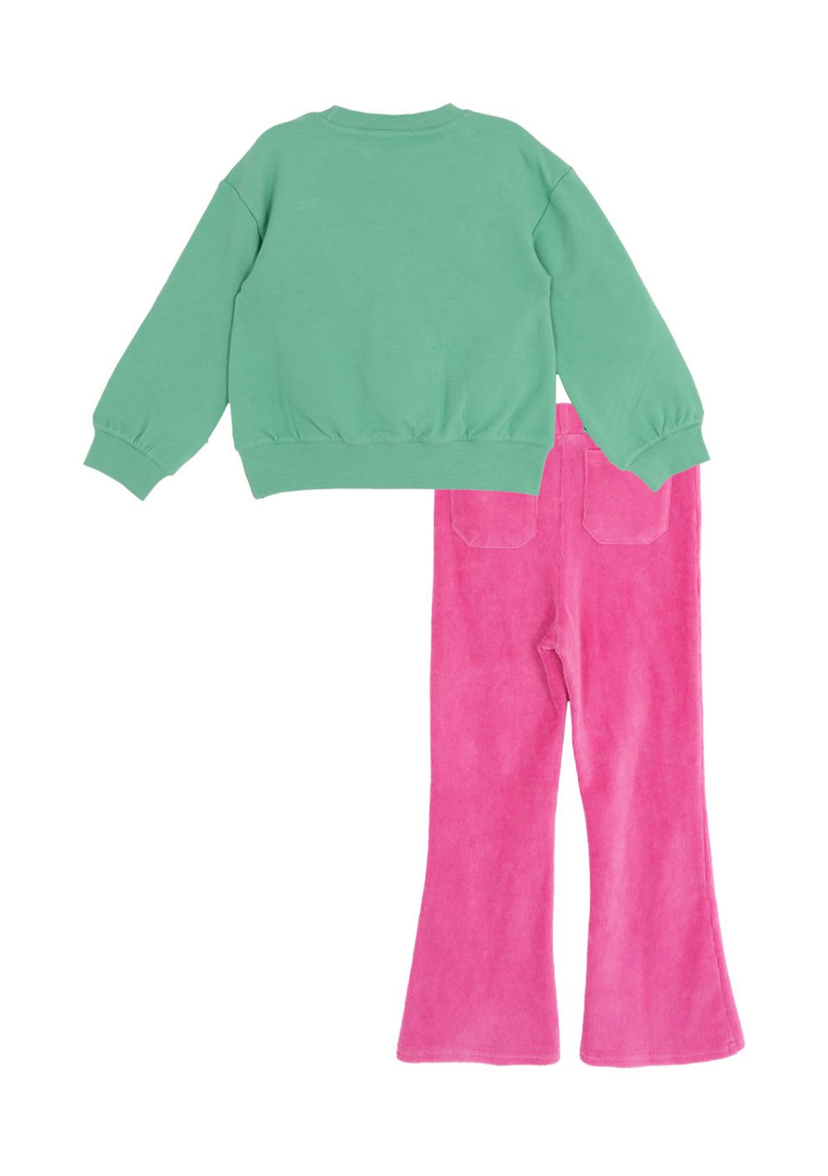 Toddler Girls Floral Embroidered Sweatshirt and Pants Set