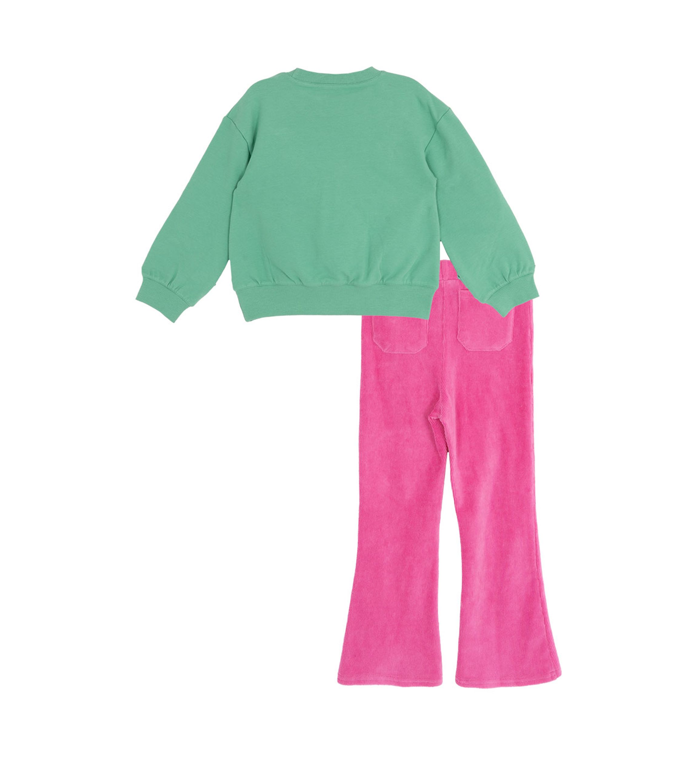 Toddler Girls Floral Embroidered Sweatshirt and Pants Set