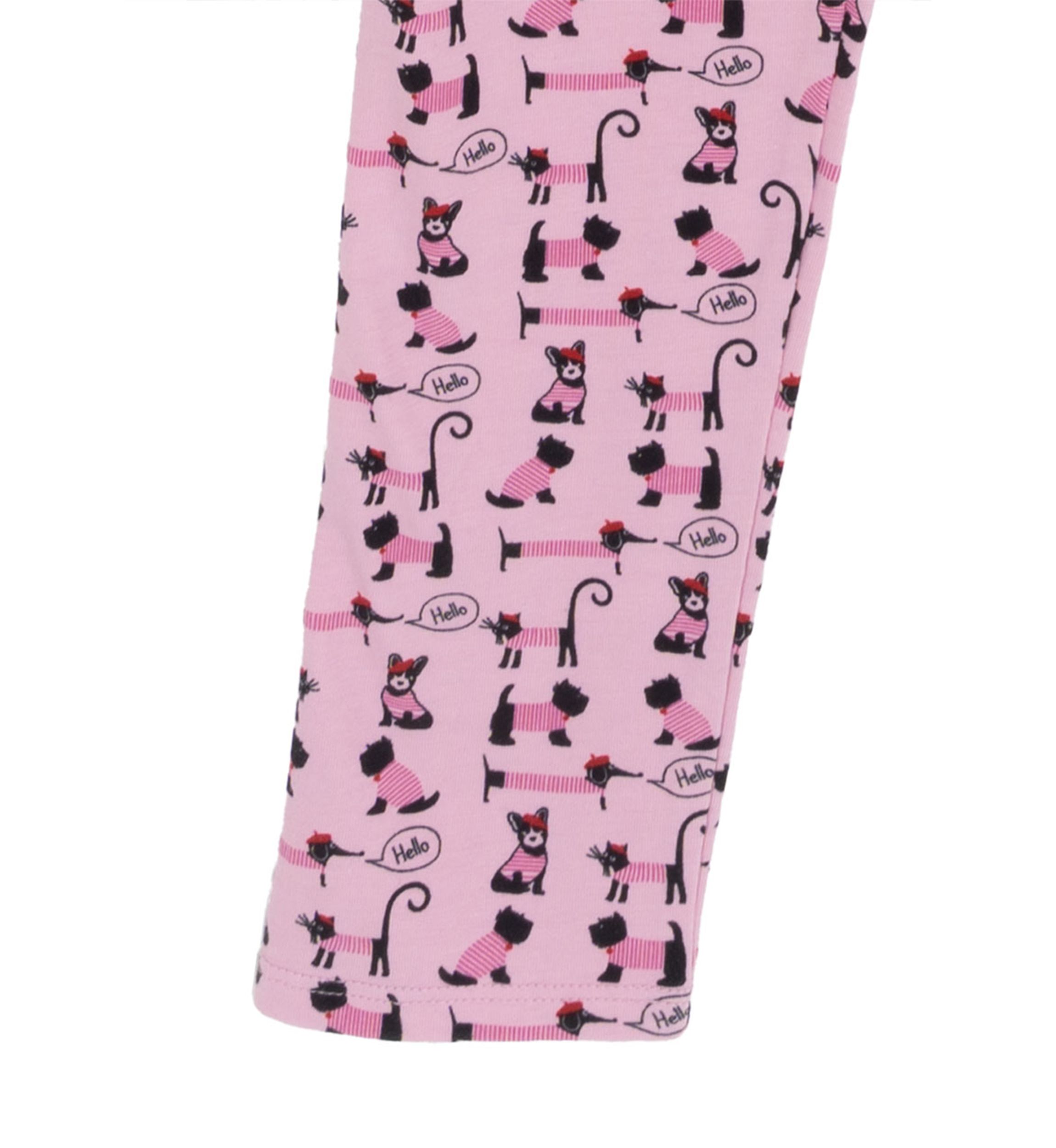 Toddler Girls Doggie Graphic T-Shirt and Printed Leggings Set