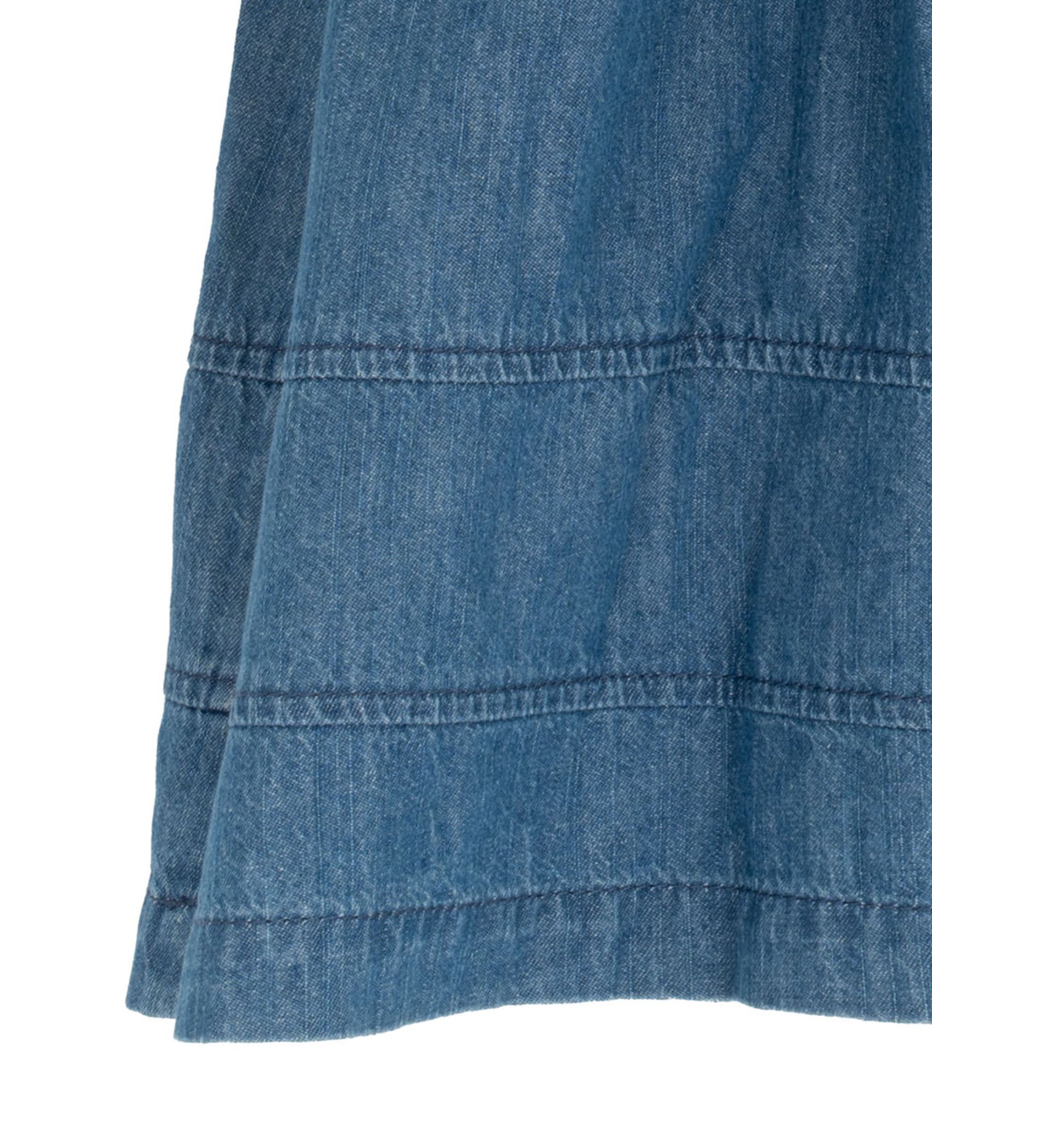Toddler Girls Embroidered Chambray Dress