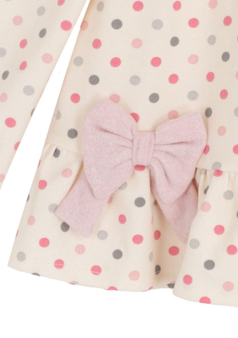 Toddler Girls Dot Bow Top and Leggings Set