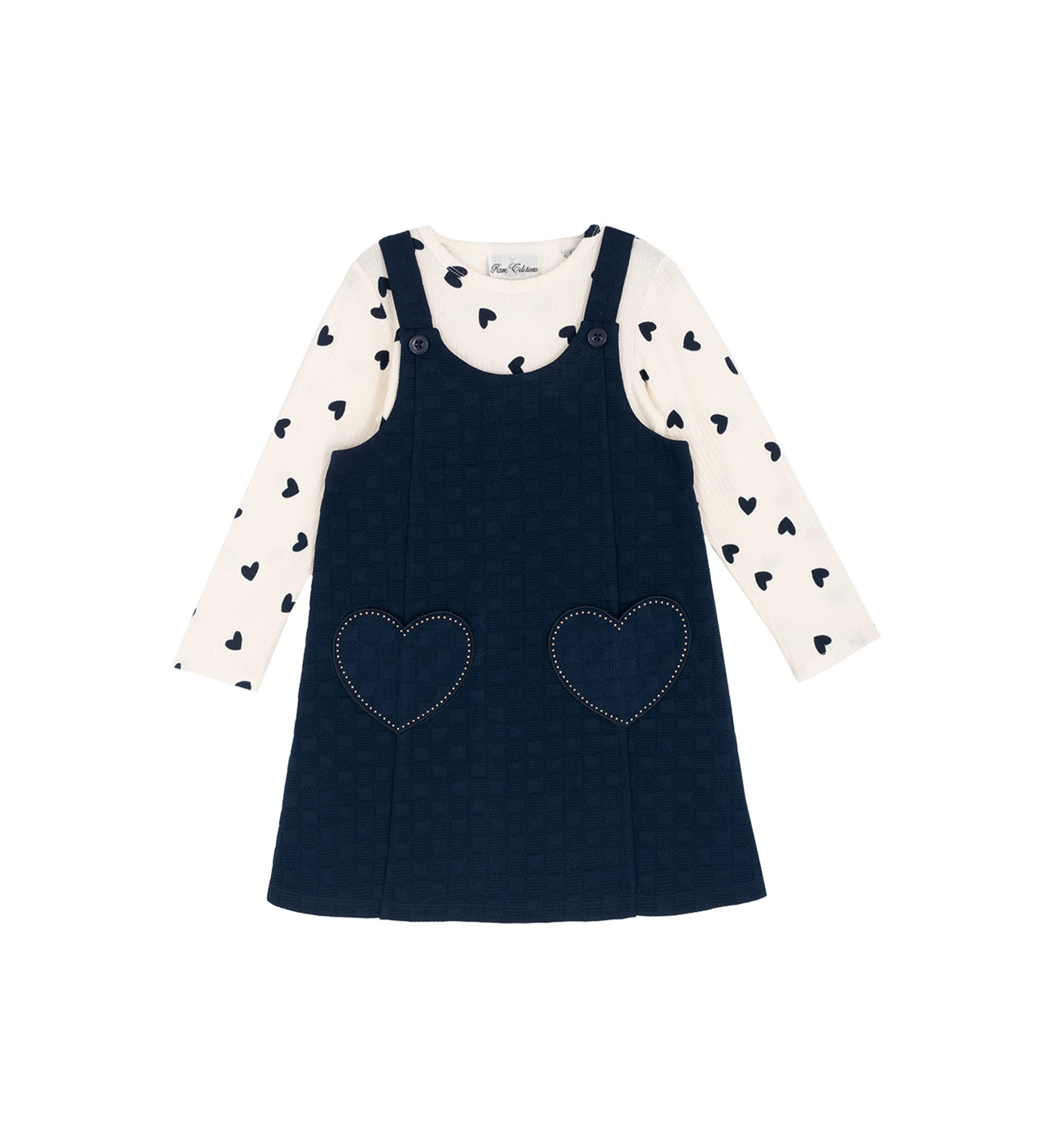 Toddler Girls Double Knit Jumper Dress Set