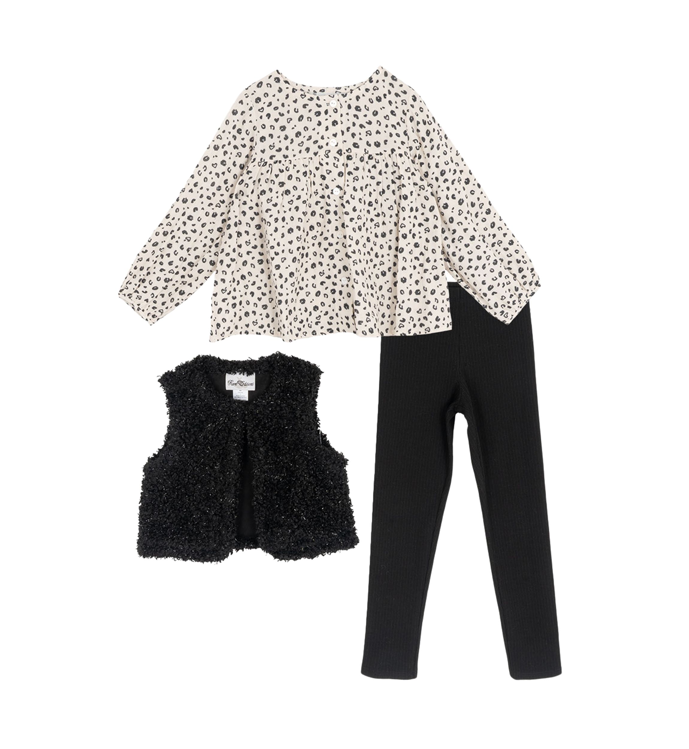 Toddler Girls 3-Piece Vest Set