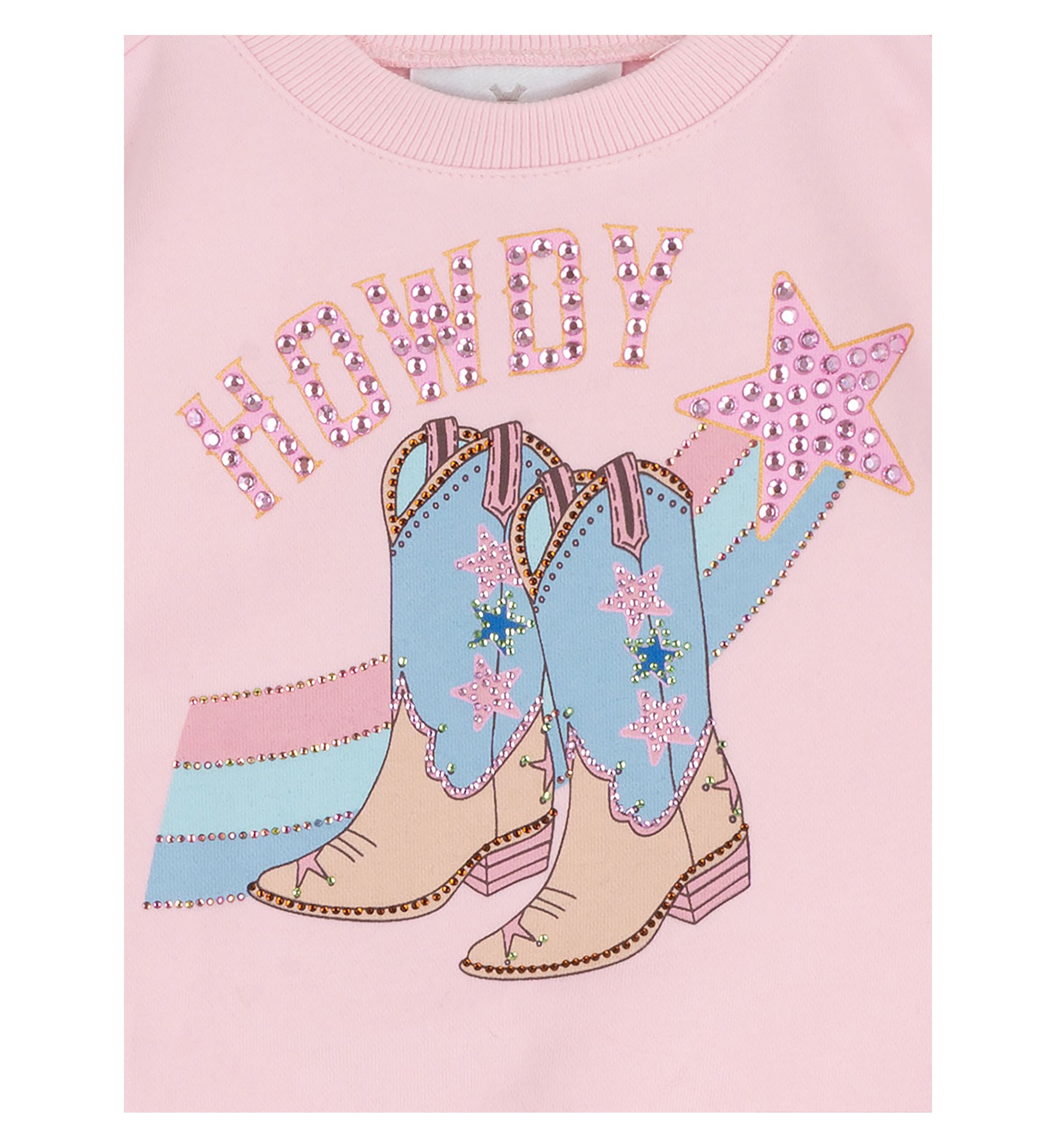 Toddler Girls Howdy Graphic Shirt and Flare Jeans