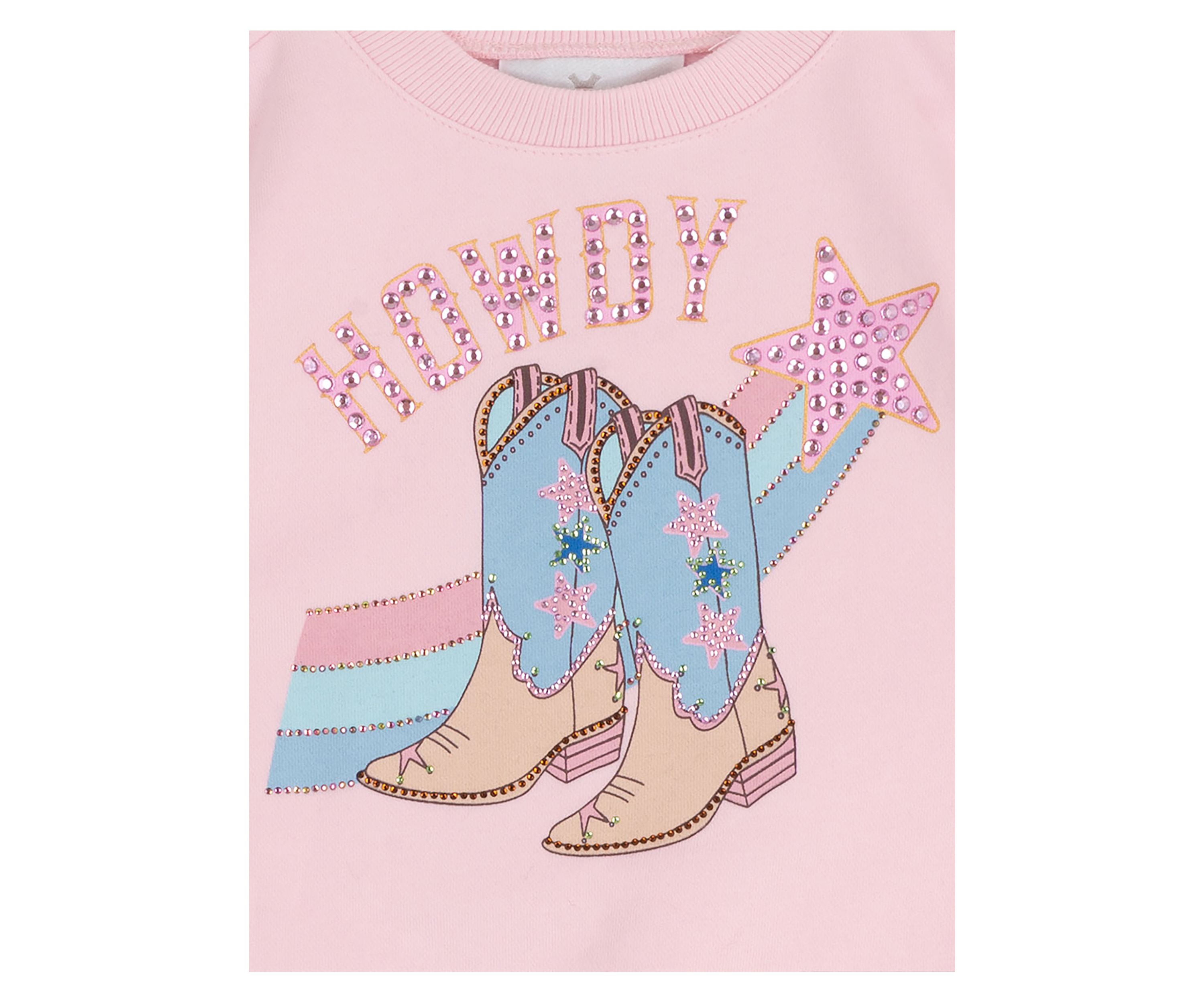 Toddler Girls Howdy Graphic Shirt and Flare Jeans