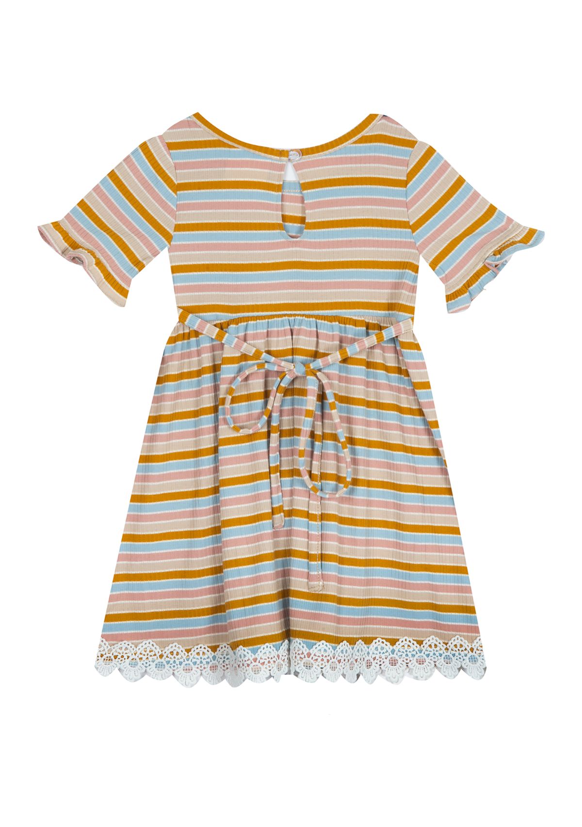 Toddler Girls Rib Knit Stripe Dress