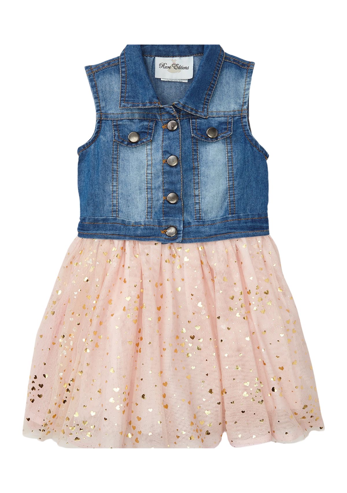 Toddler Girls Denim Vest Dress