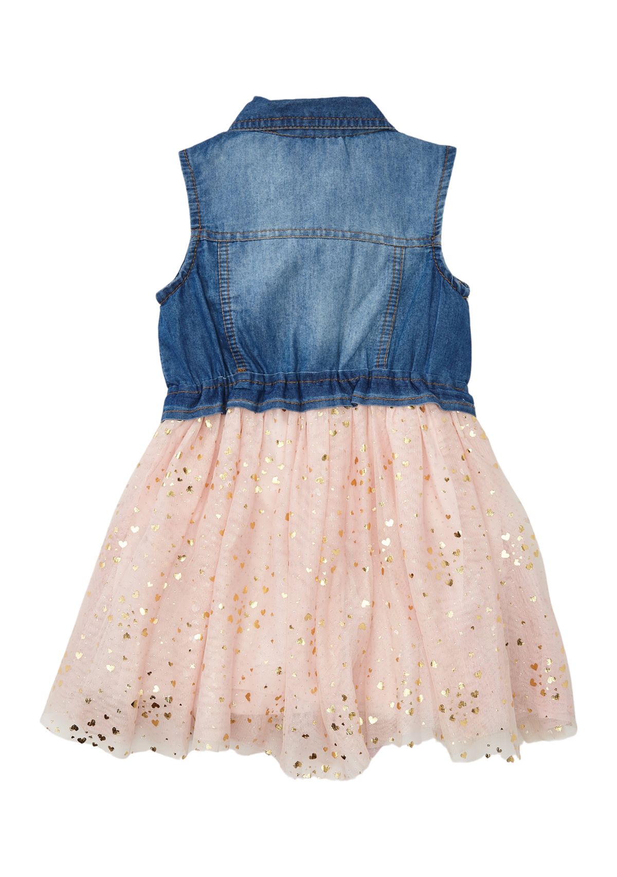 Toddler Girls Denim Vest Dress