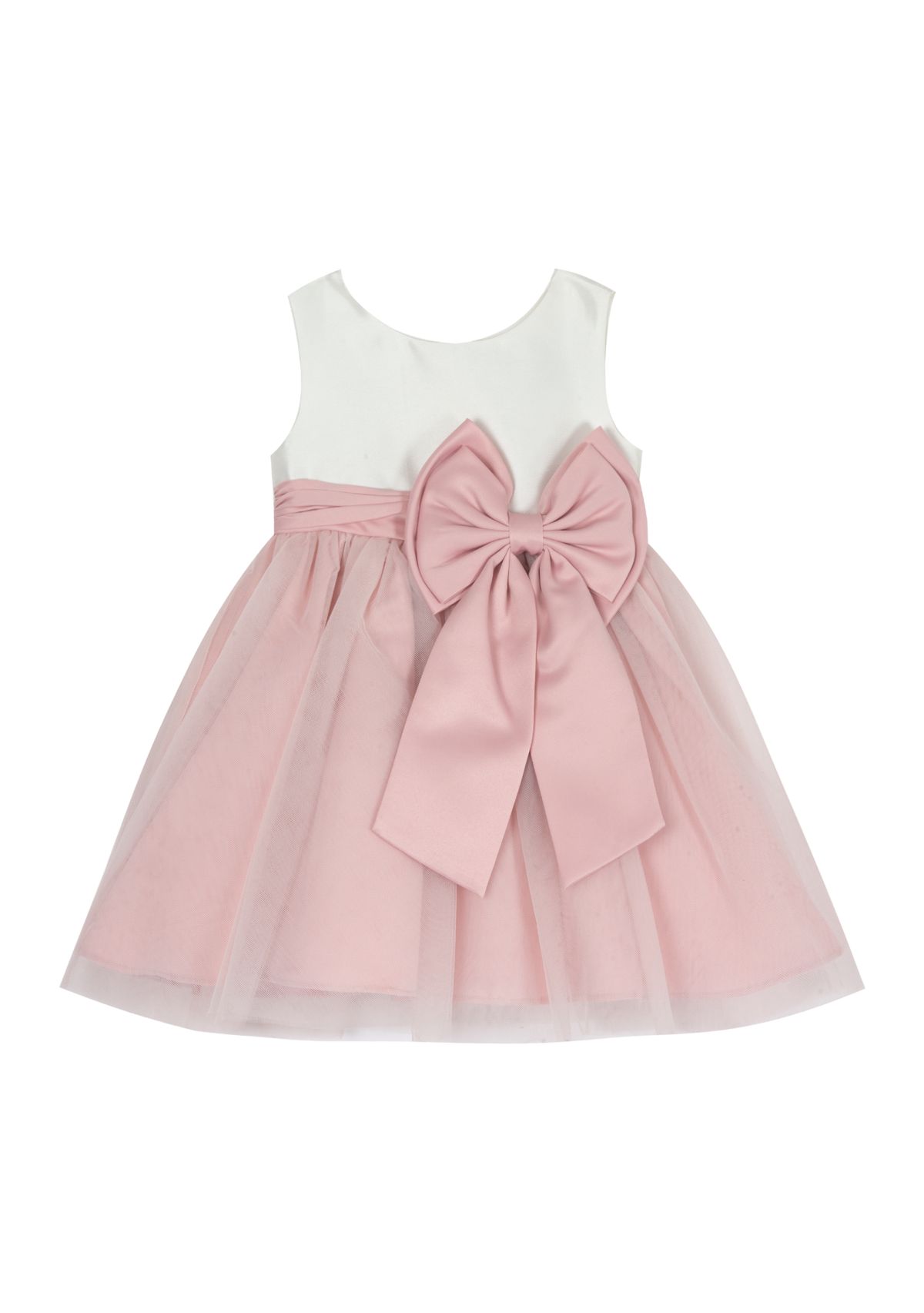 Toddler Girls 2 Tone Bow Party Dress