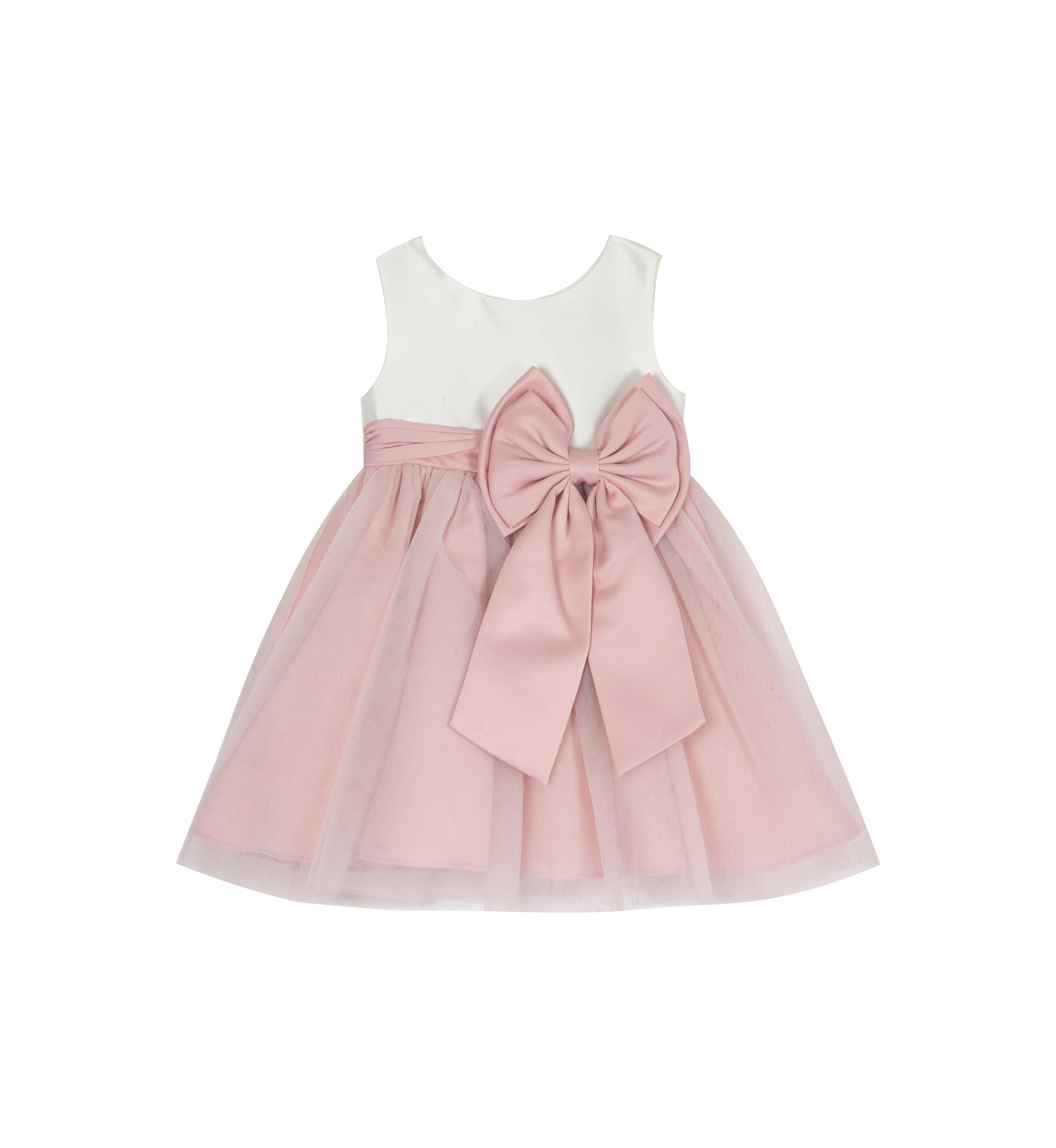 Toddler Girls 2 Tone Bow Party Dress