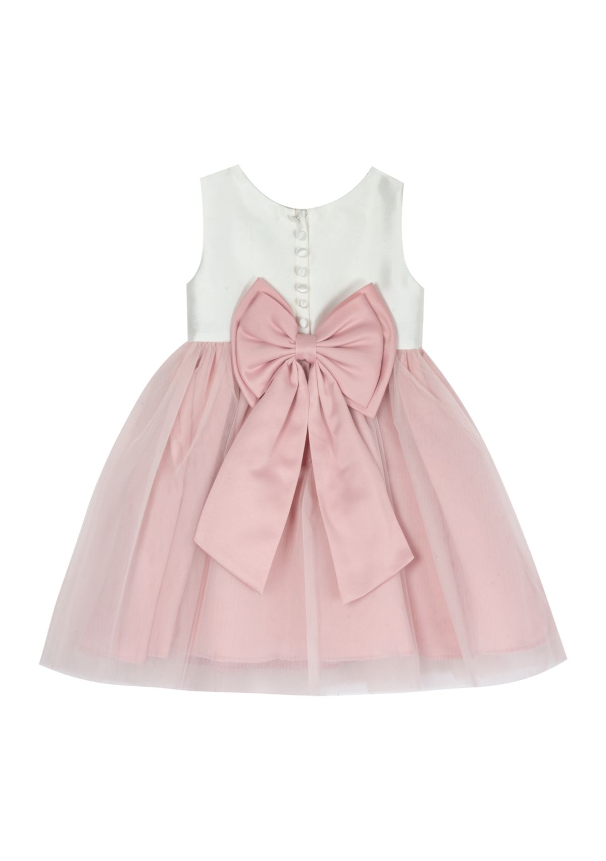 Toddler Girls 2 Tone Bow Party Dress