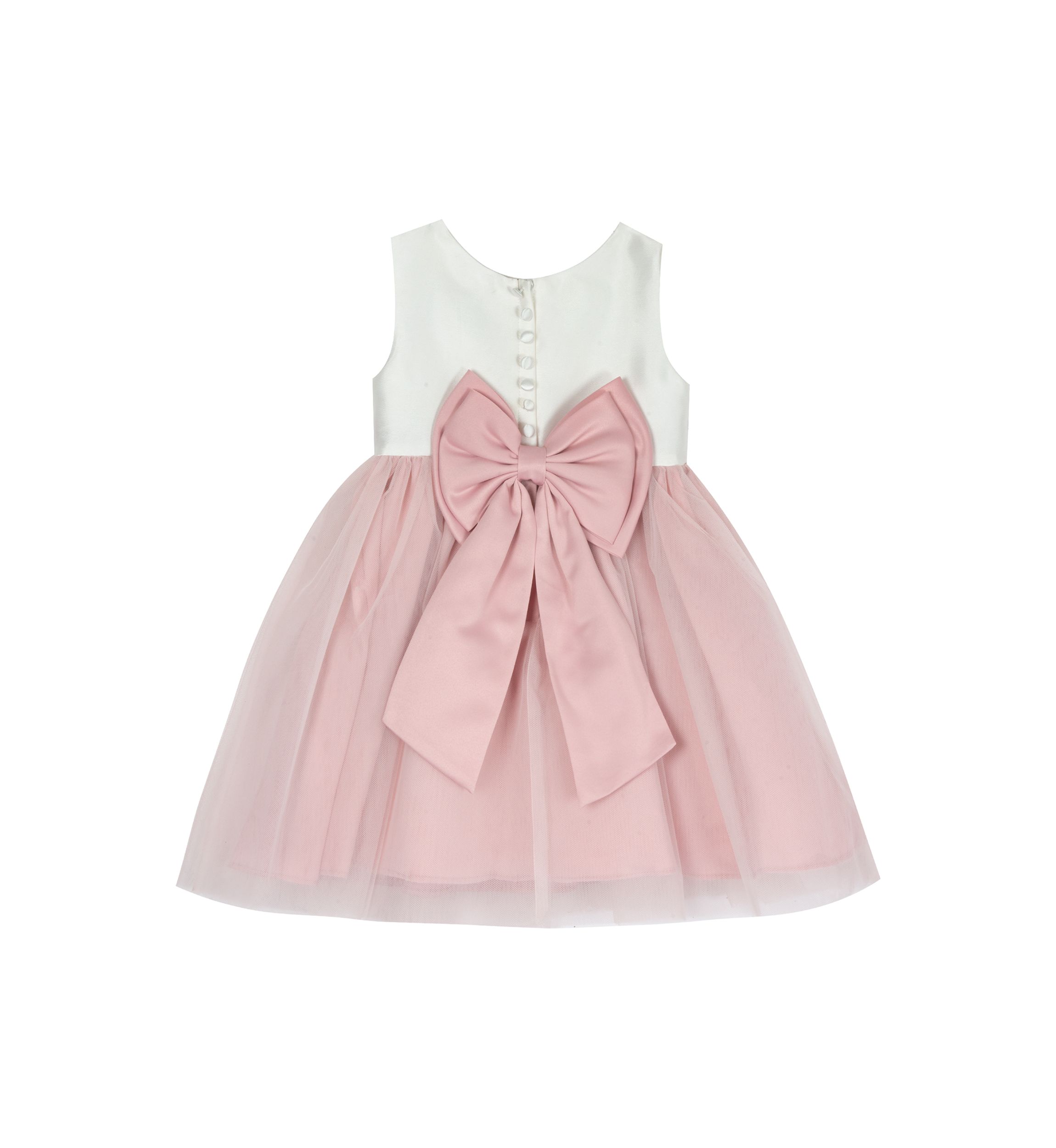 Toddler Girls 2 Tone Bow Party Dress