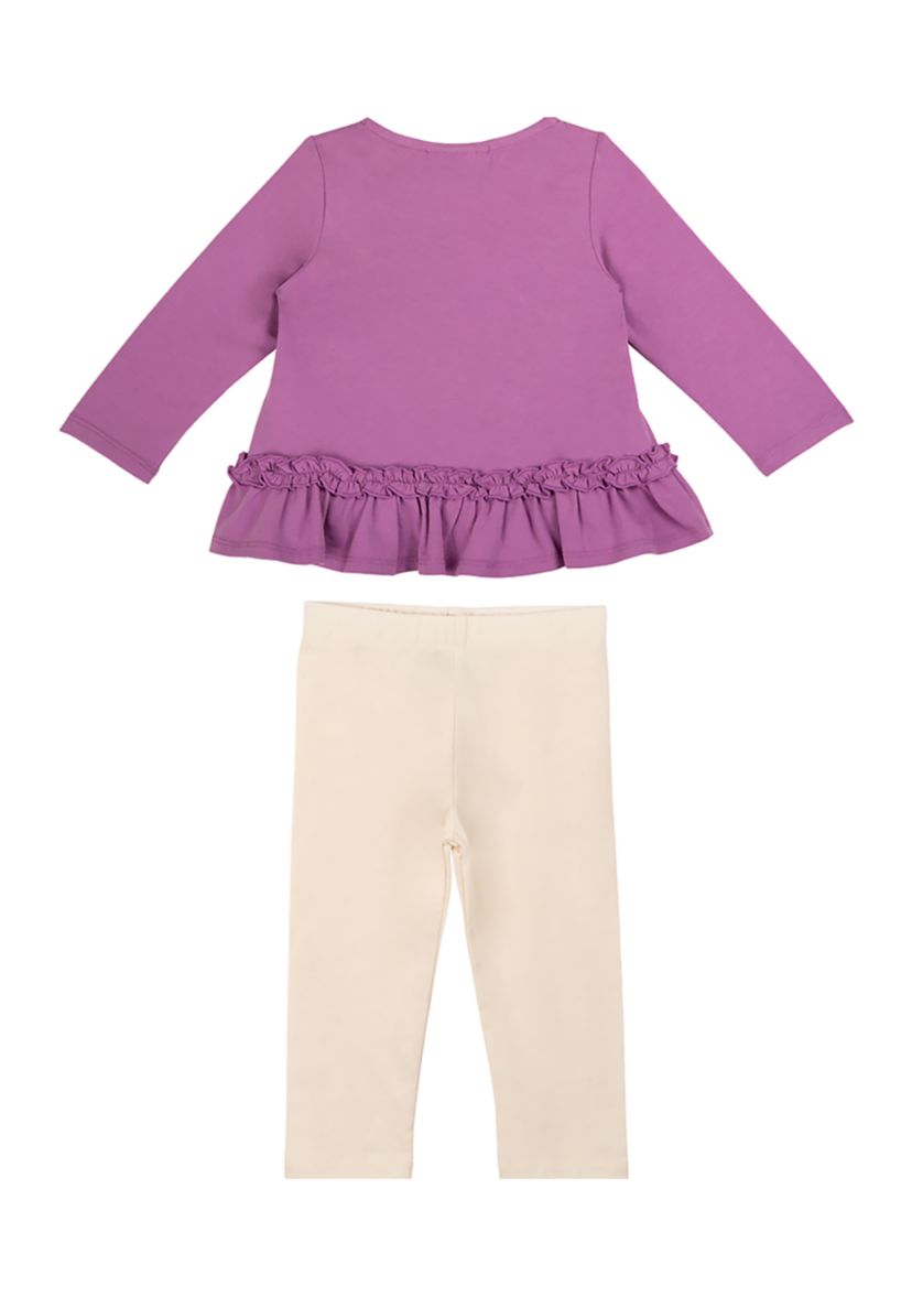 Baby Girls Unicorn Ruffle Top and Leggings Set