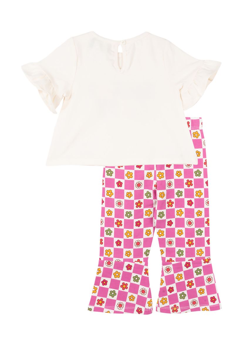 Baby Girls Spread Joy Graphic T-Shirt and Printed Leggings Set