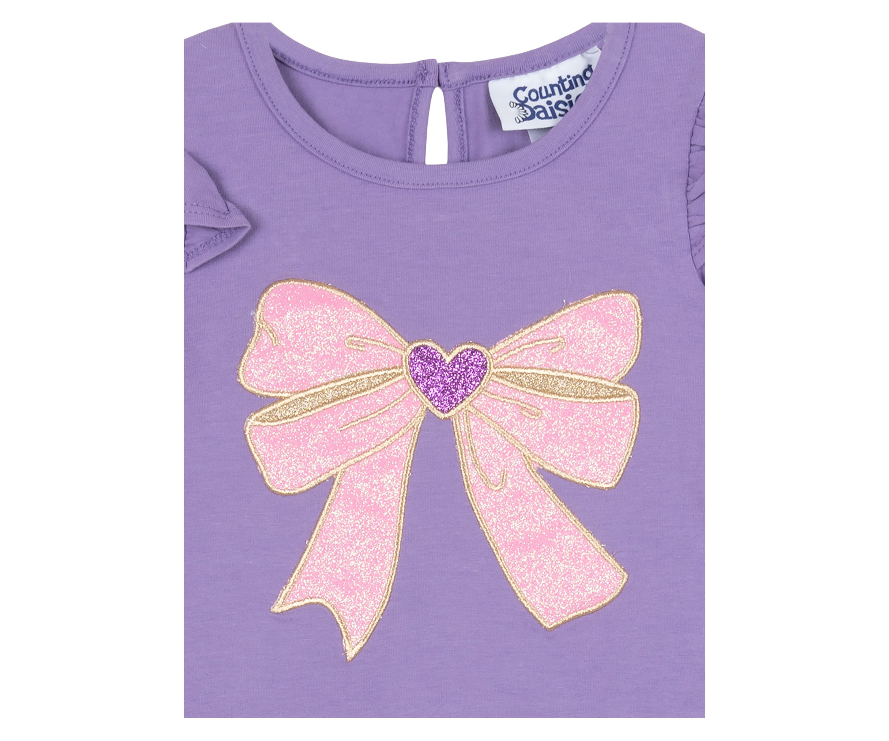Baby Girls Bow Graphic Top and Leggings Set