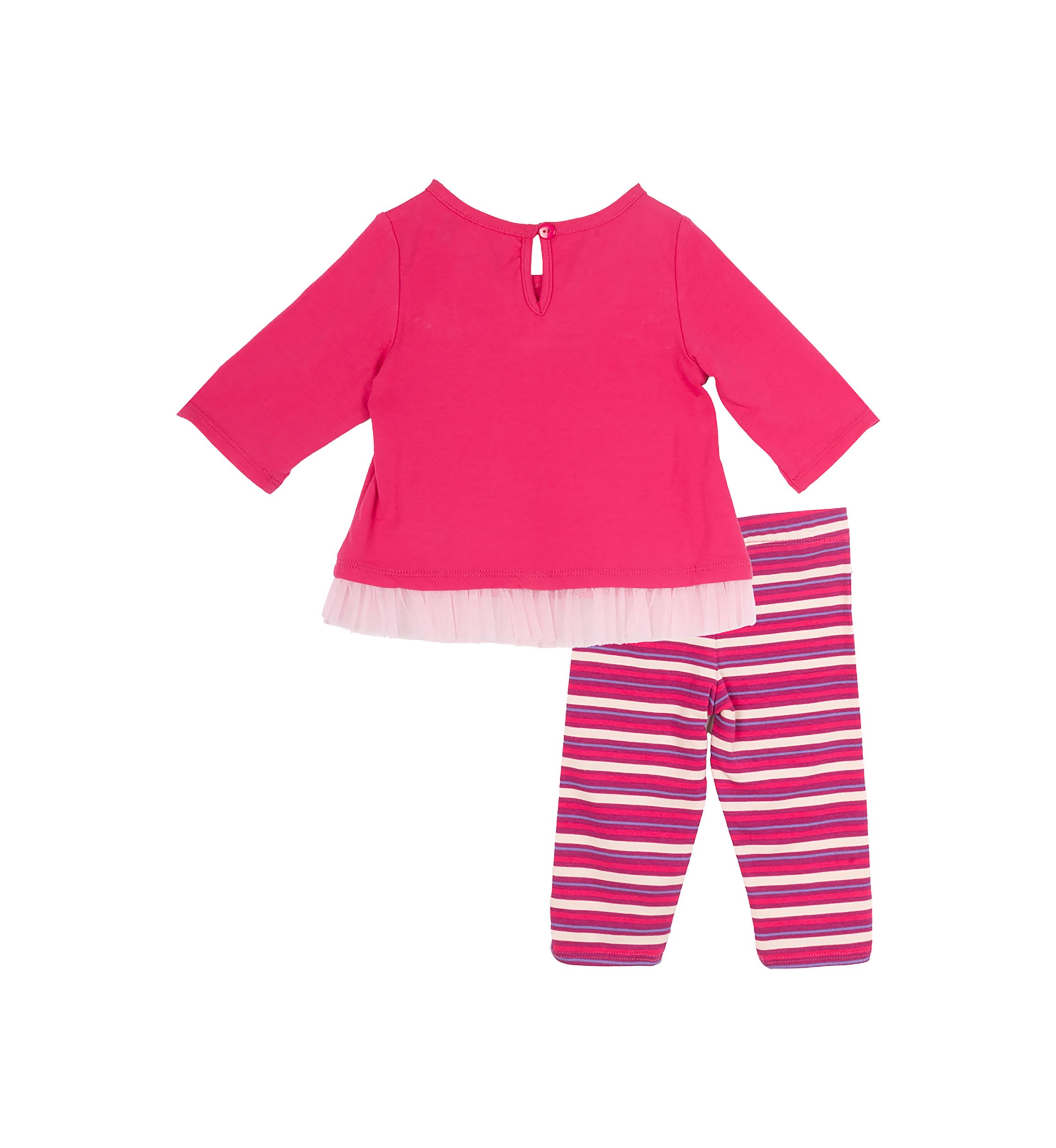Baby Girls Ballet Graphic Top and Striped Leggings Set