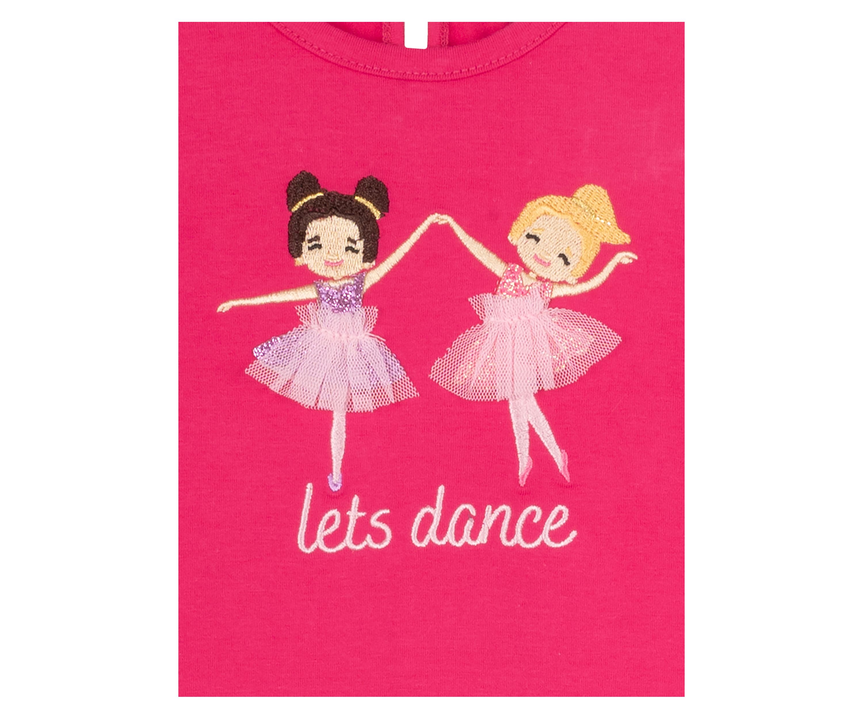 Baby Girls Ballet Graphic Top and Striped Leggings Set