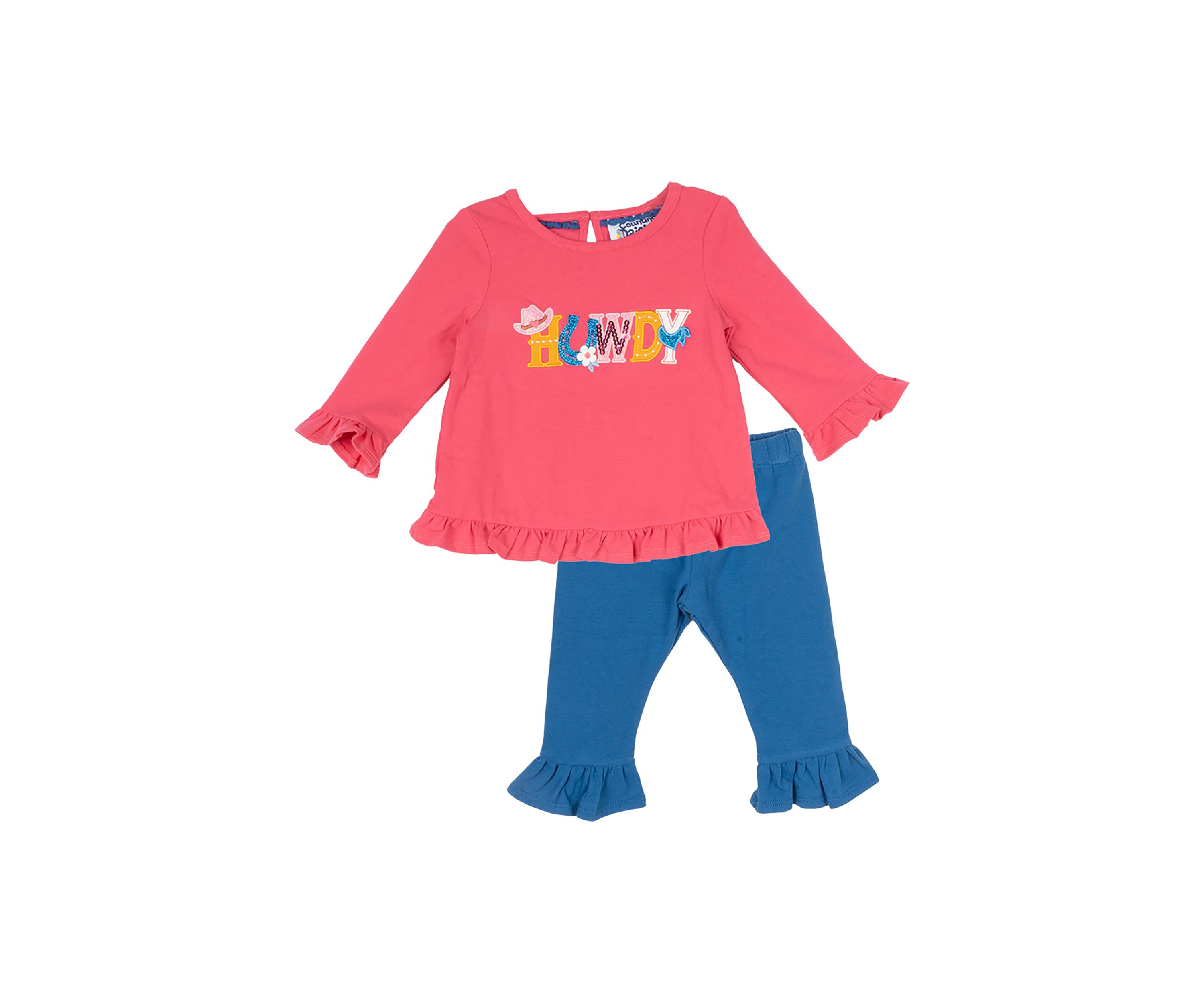 Baby Girls Howdy Graphic Top and Leggings Set