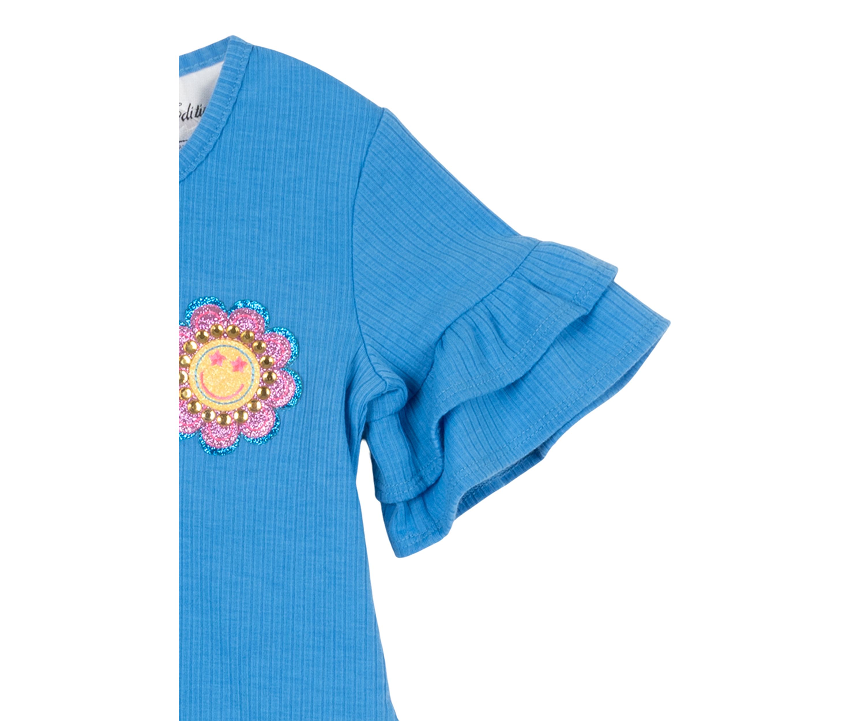 Baby Girls Peace Appliqué Top and Printed Leggings Set