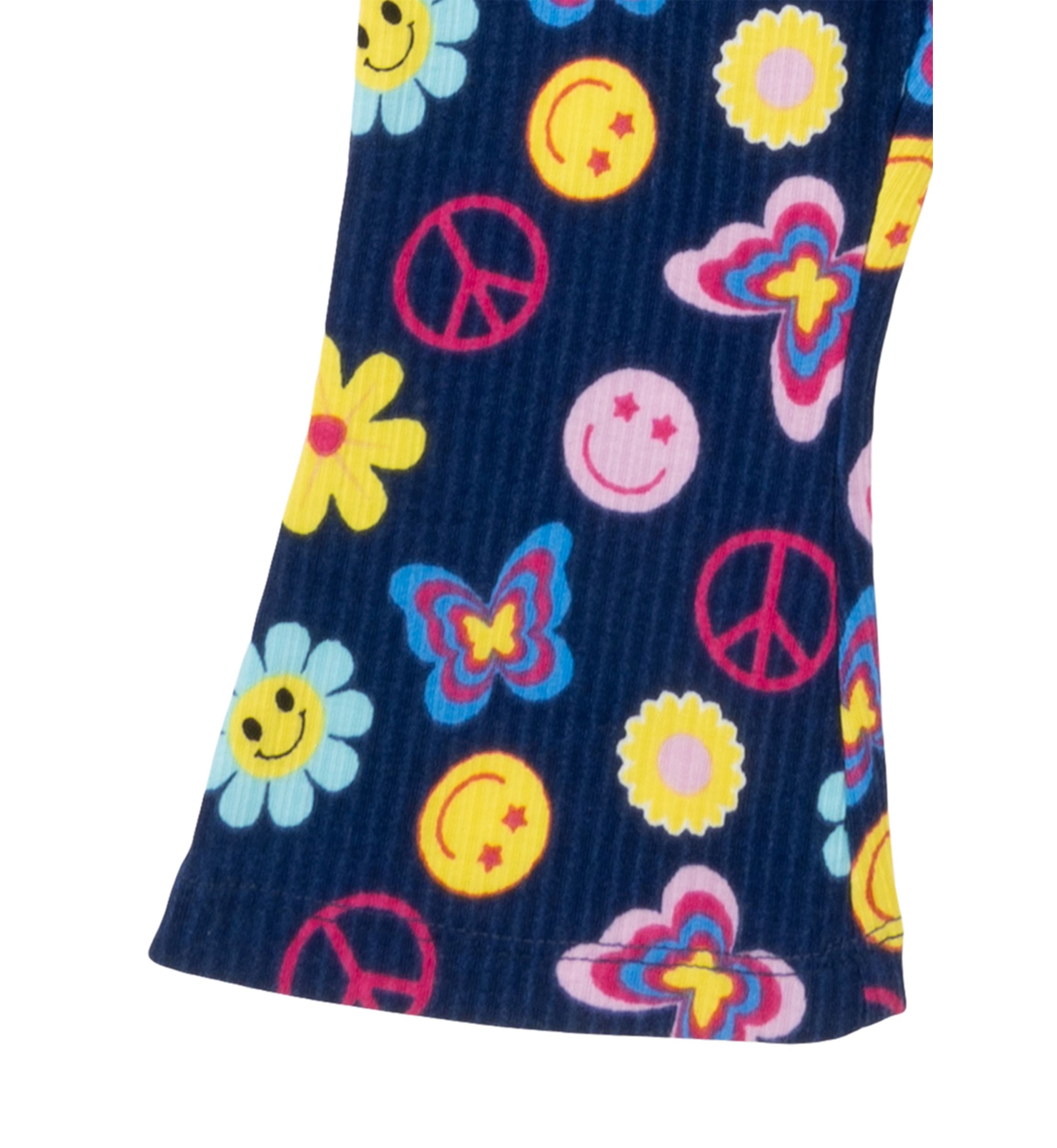 Baby Girls Peace Appliqué Top and Printed Leggings Set
